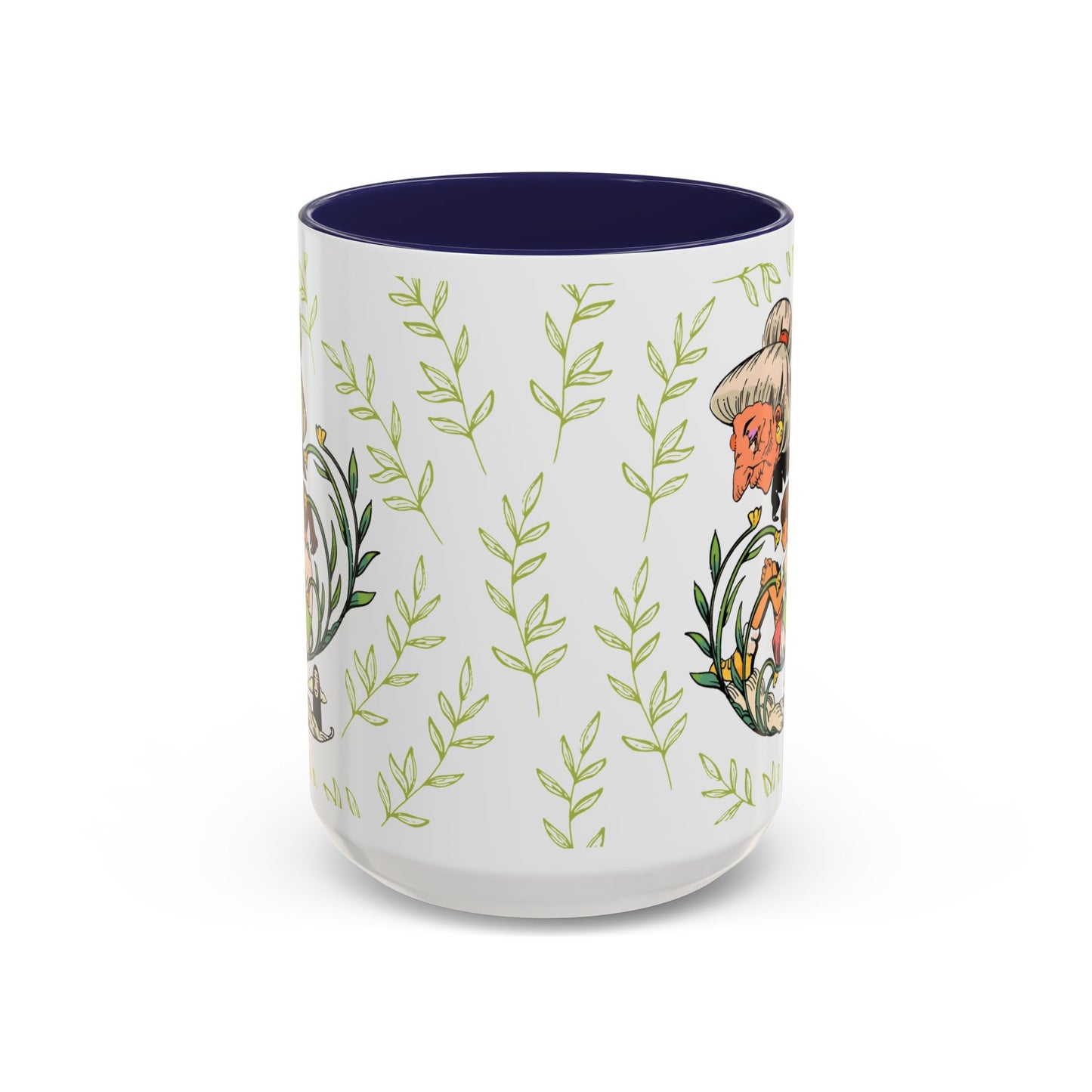 Spirited Away Chihiro Accent Mug – Studio Ghibli Coffee Cup with Colored Handle – 11oz & 15oz Ceramic Anime Gift