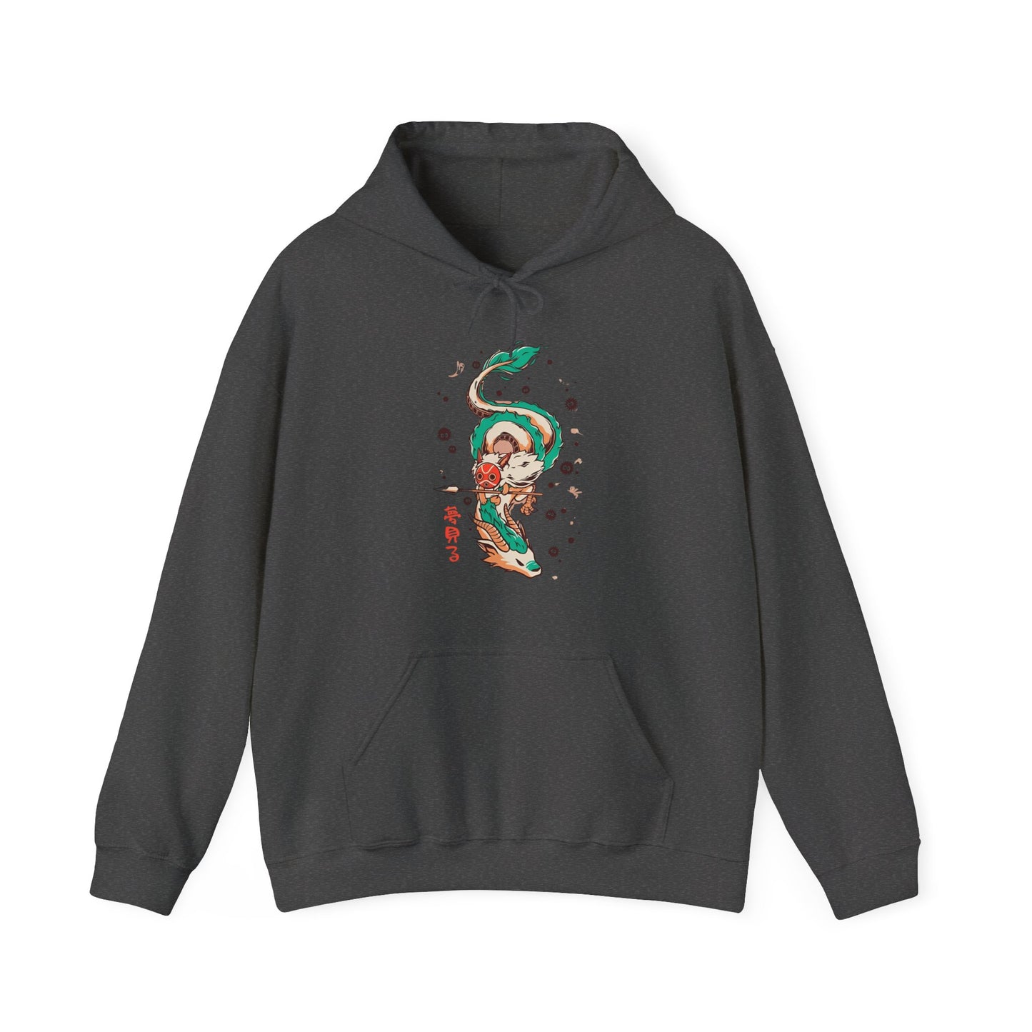 Haku and Princess Mononoke Hoodie – 100% Cotton Studio Ghibli Anime Hoodie for Fans