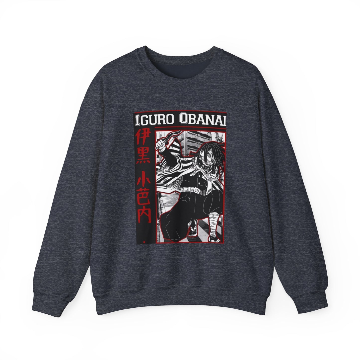 Iguro Obanai Demon Slayer Sweatshirt – 100% Cotton Anime Pullover Featuring the Serpent Hashira
