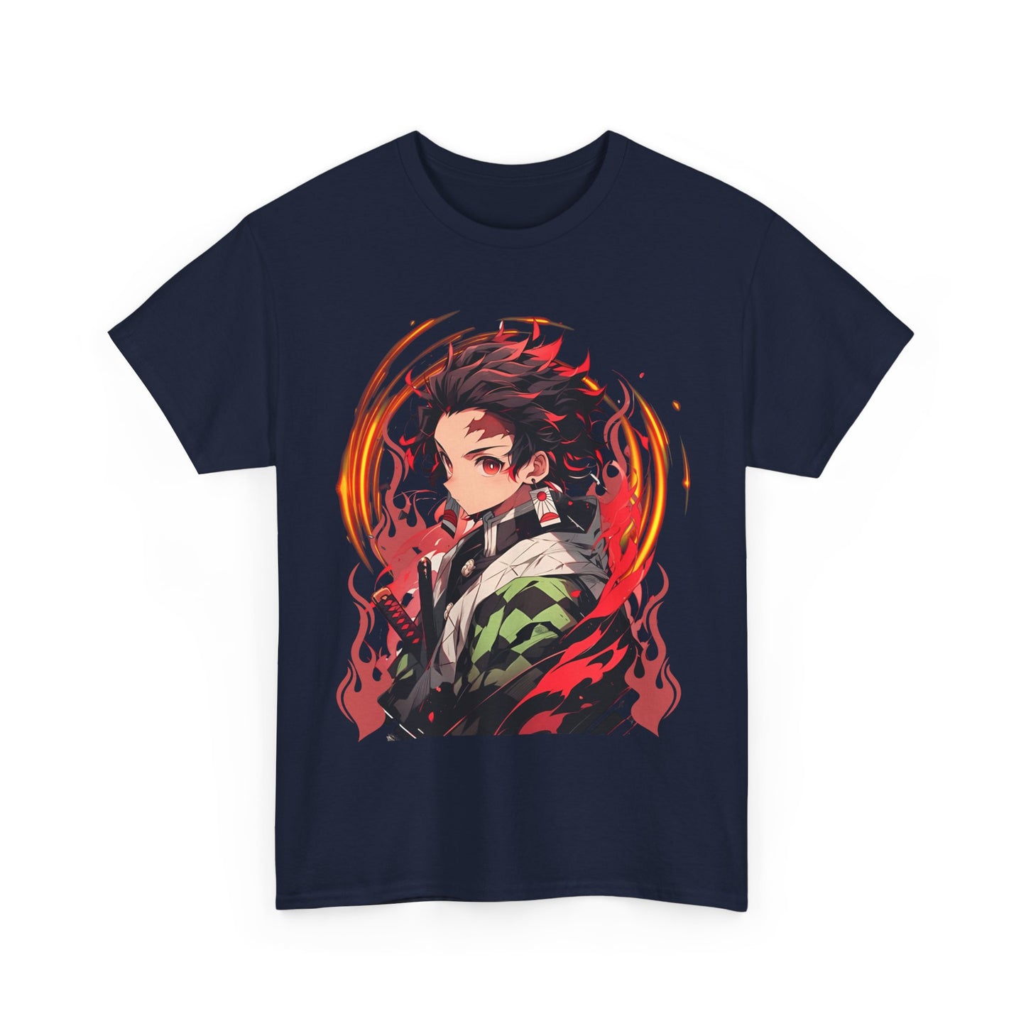 Tanjiro Kamado Demon Slayer T-Shirt – 100% Cotton Anime Tee for Kimetsu no Yaiba Fans