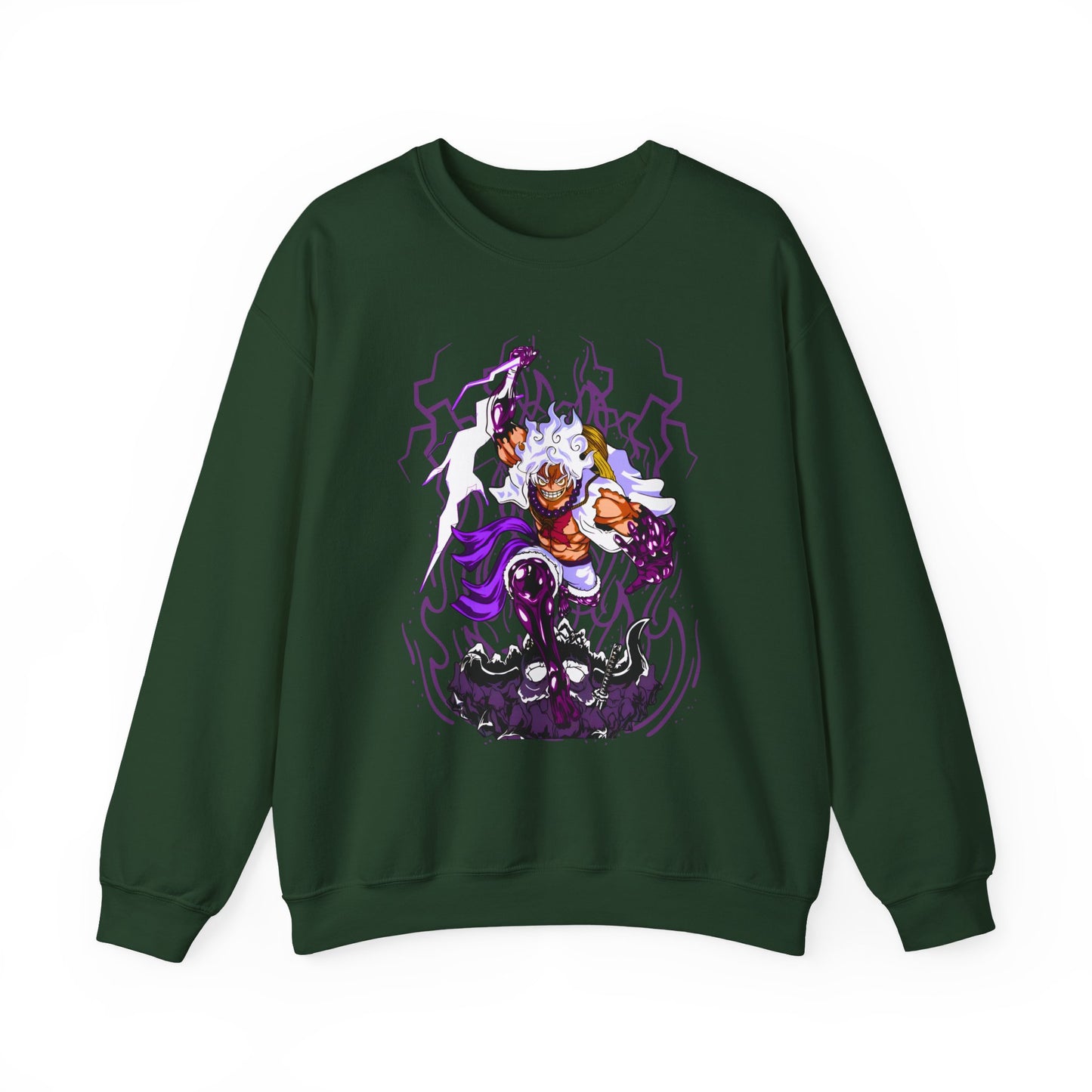Luffy Gear 5 One Piece Sweatshirt – 100% Cotton Anime Pullover for Straw Hat Fans