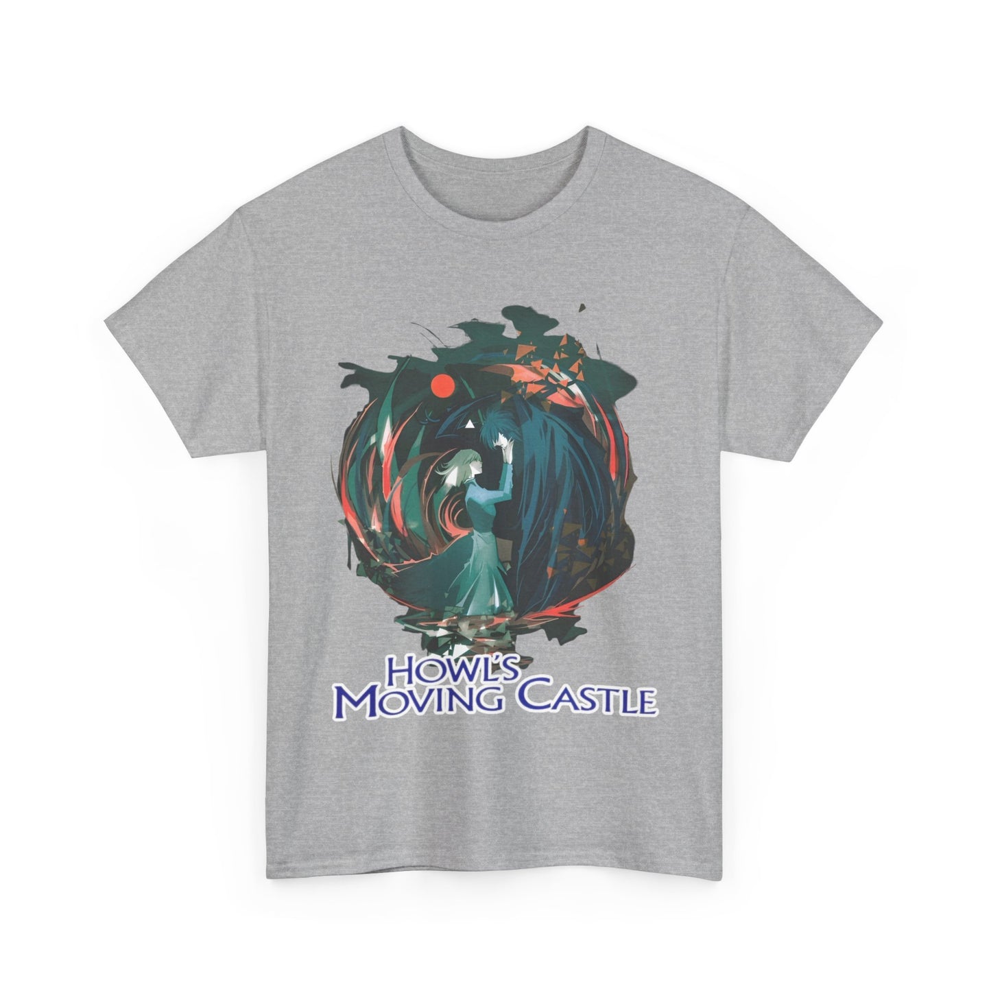 Howl's Moving Castle Mural T-Shirt 100% Cotton Studio Ghibli Anime Tee