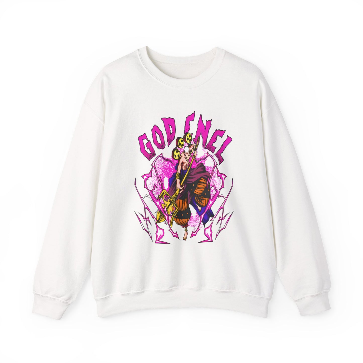 God Enel One Piece Sweatshirt – 100% Cotton Anime Pullover Featuring Thunder God of Skypiea