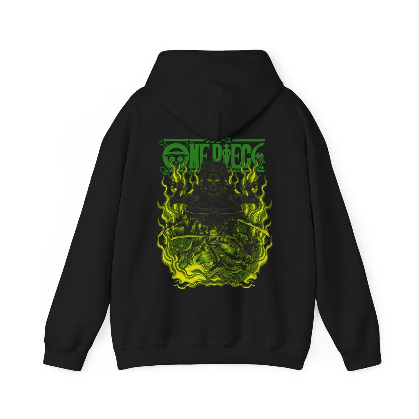 Roronoa Zoro One Piece Back Print Hoodie – 100% Cotton Anime Hoodie for Swordsman Fans