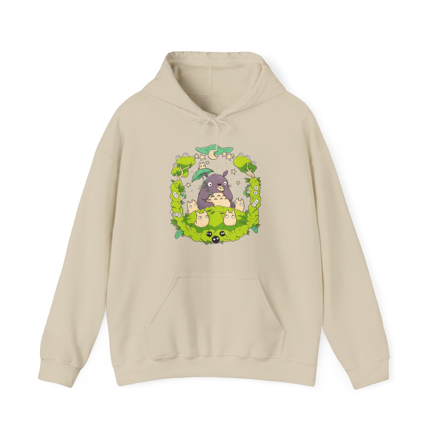 Totoro Forest Magic Hoodie – 100% Cotton Studio Ghibli Hoodie Inspired by My Neighbor Totoro