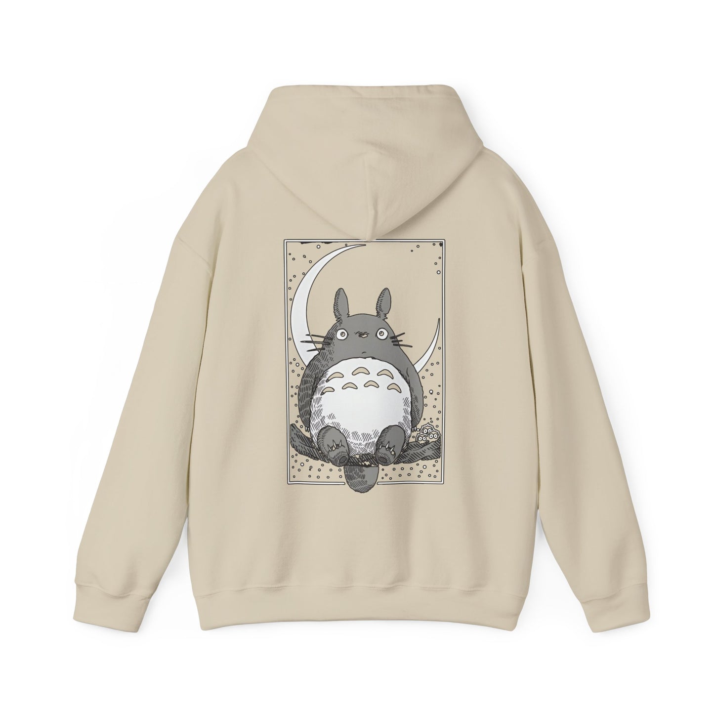 Totoro Night Dreams Back Print Hoodie – 100% Cotton Studio Ghibli Sweatshirt for Anime Lovers