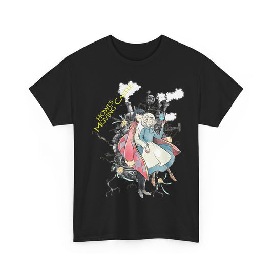 Howl Sophie Calcifer T-Shirt 100% Cotton Studio Ghibli Anime Tee
