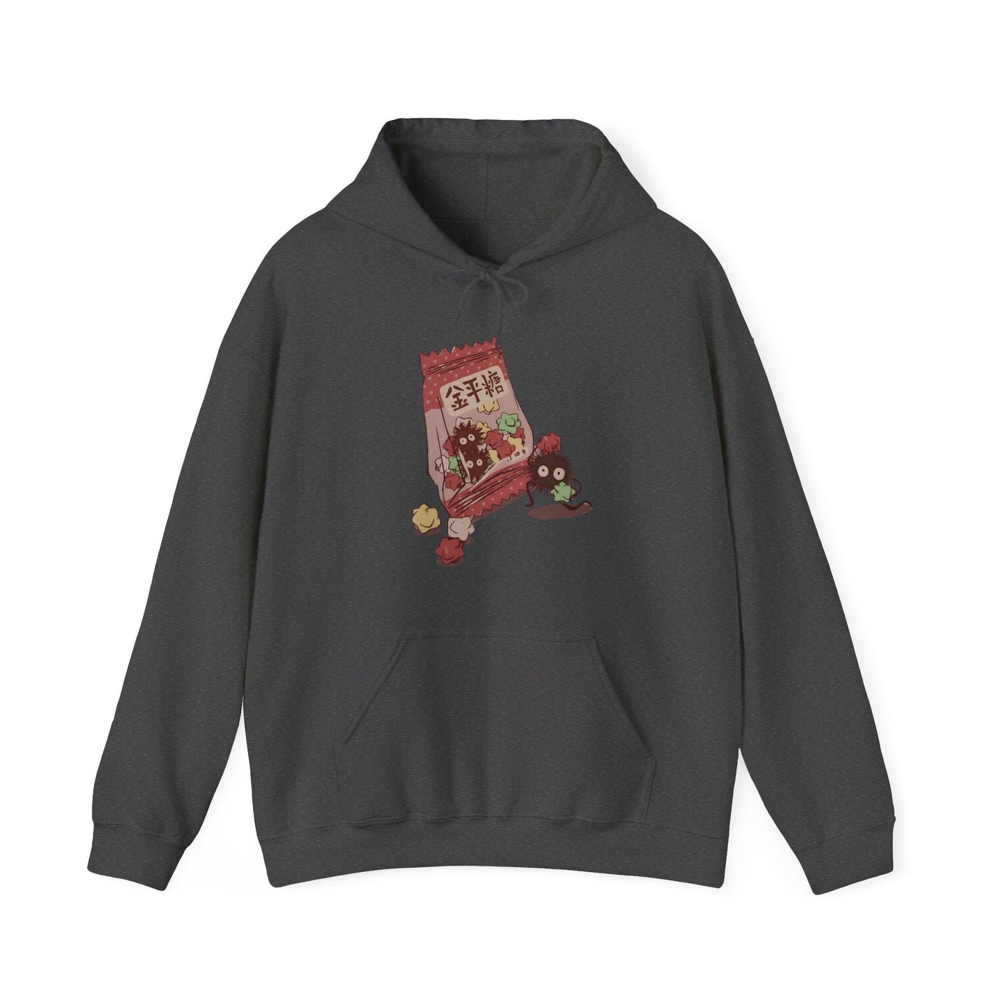 Soot Sprites Candy Hoodie – 100% Cotton Studio Ghibli Anime Hoodie for Fans