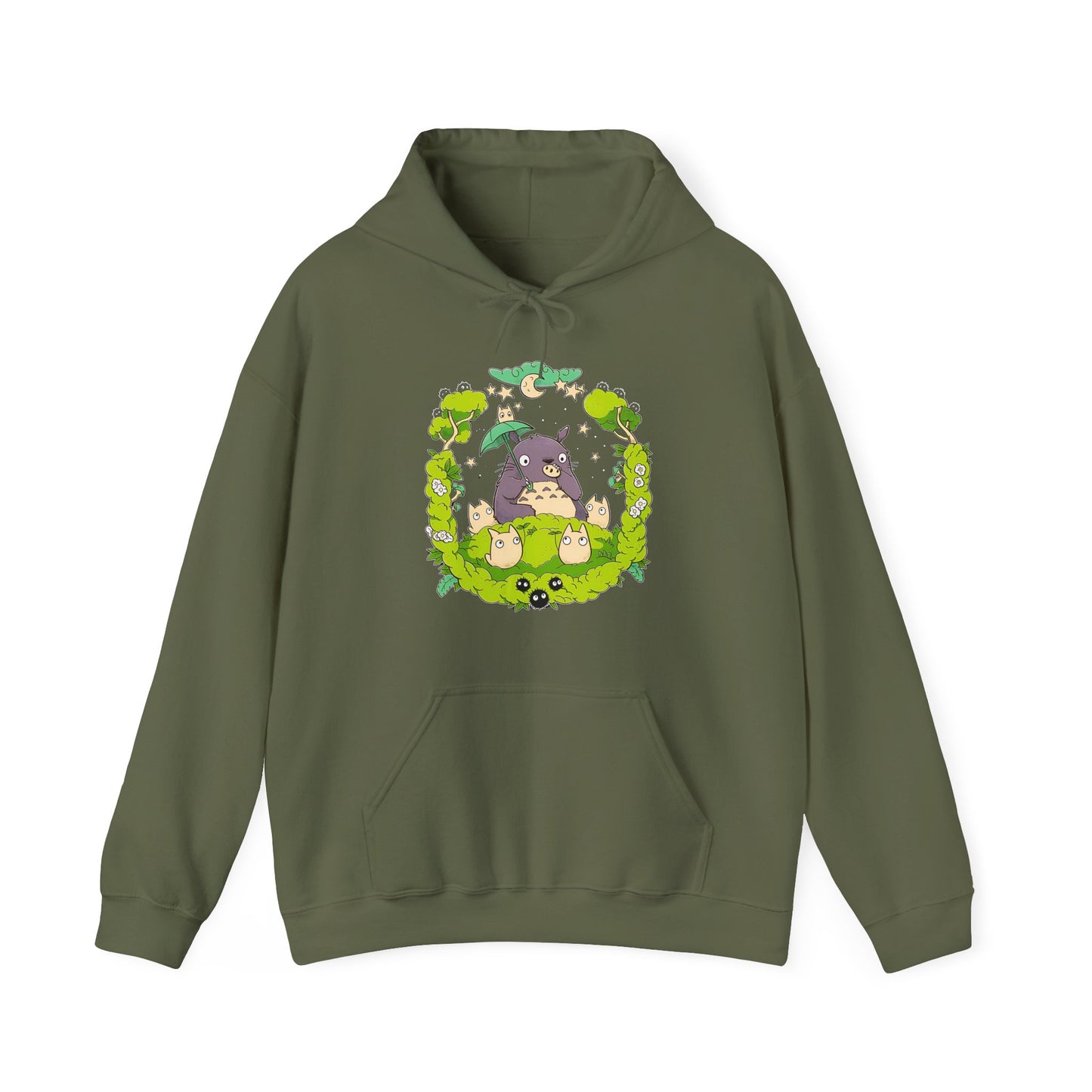Totoro Forest Magic Hoodie – 100% Cotton Studio Ghibli Hoodie Inspired by My Neighbor Totoro