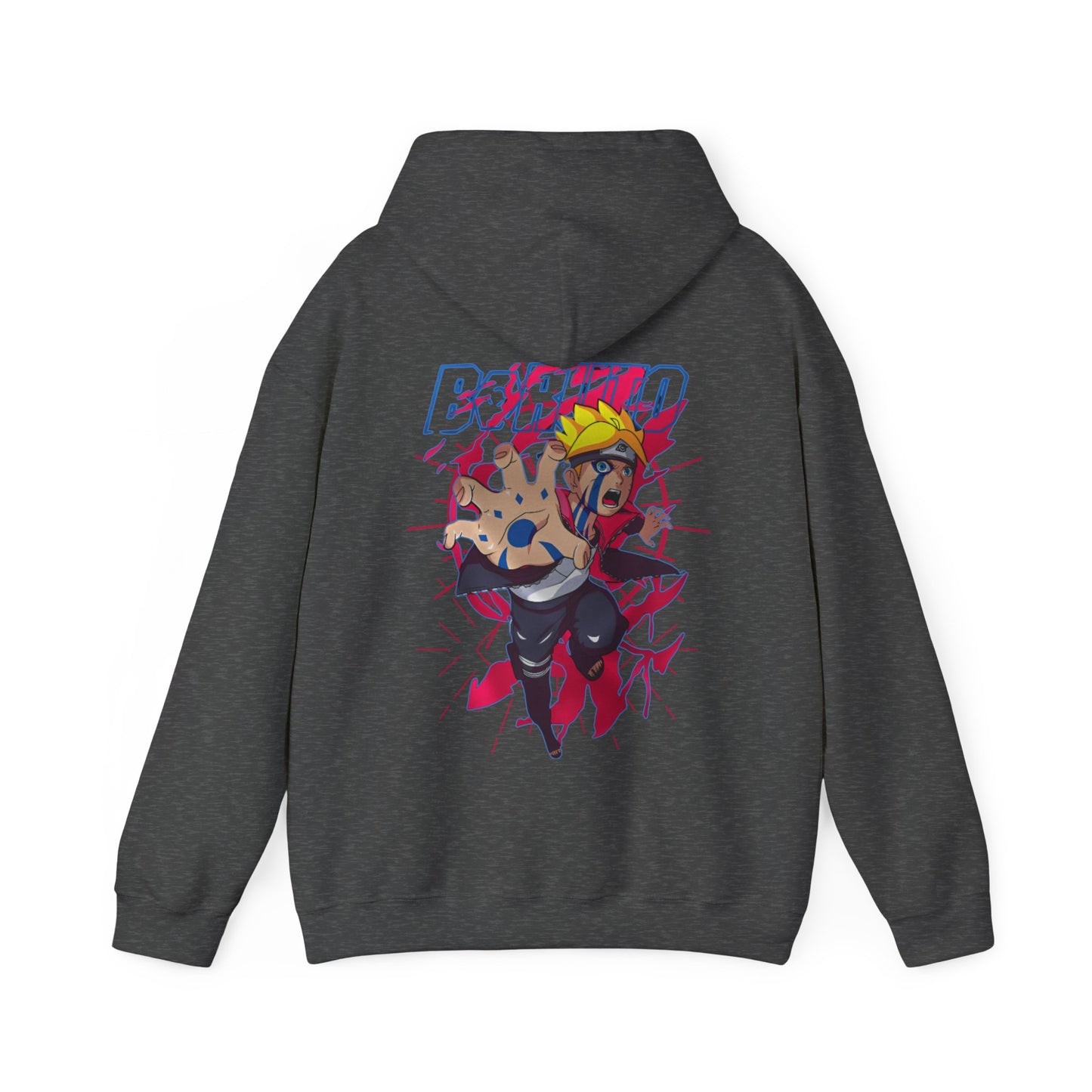 Boruto Naruto Next Generations Back Print Hoodie – 100% Cotton Anime Hoodie for Boruto Fans