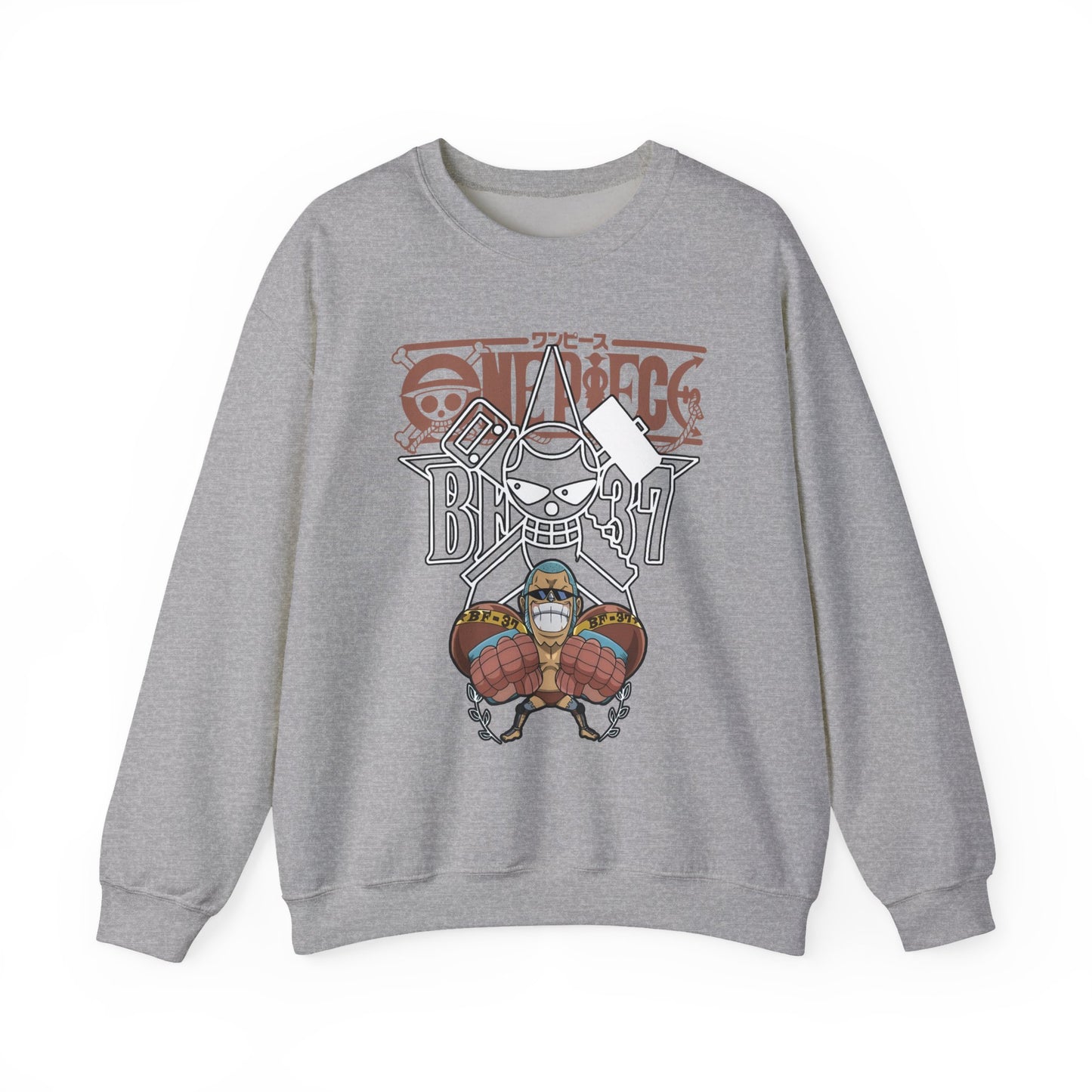 Franky One Piece Sweatshirt – 100% Cotton Anime Crewneck for True Fans