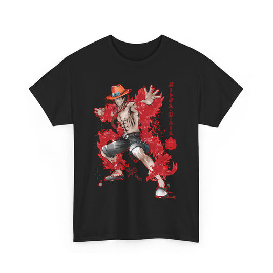 Portgas D. Ace One Piece T-Shirt – 100% Cotton Anime Tee for Fans