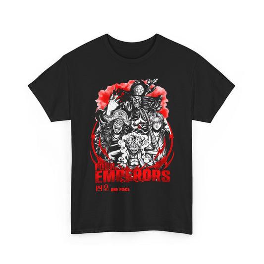 Four Emperors One Piece T-Shirt – 100% Cotton Anime Shirt Featuring Yonko Legends