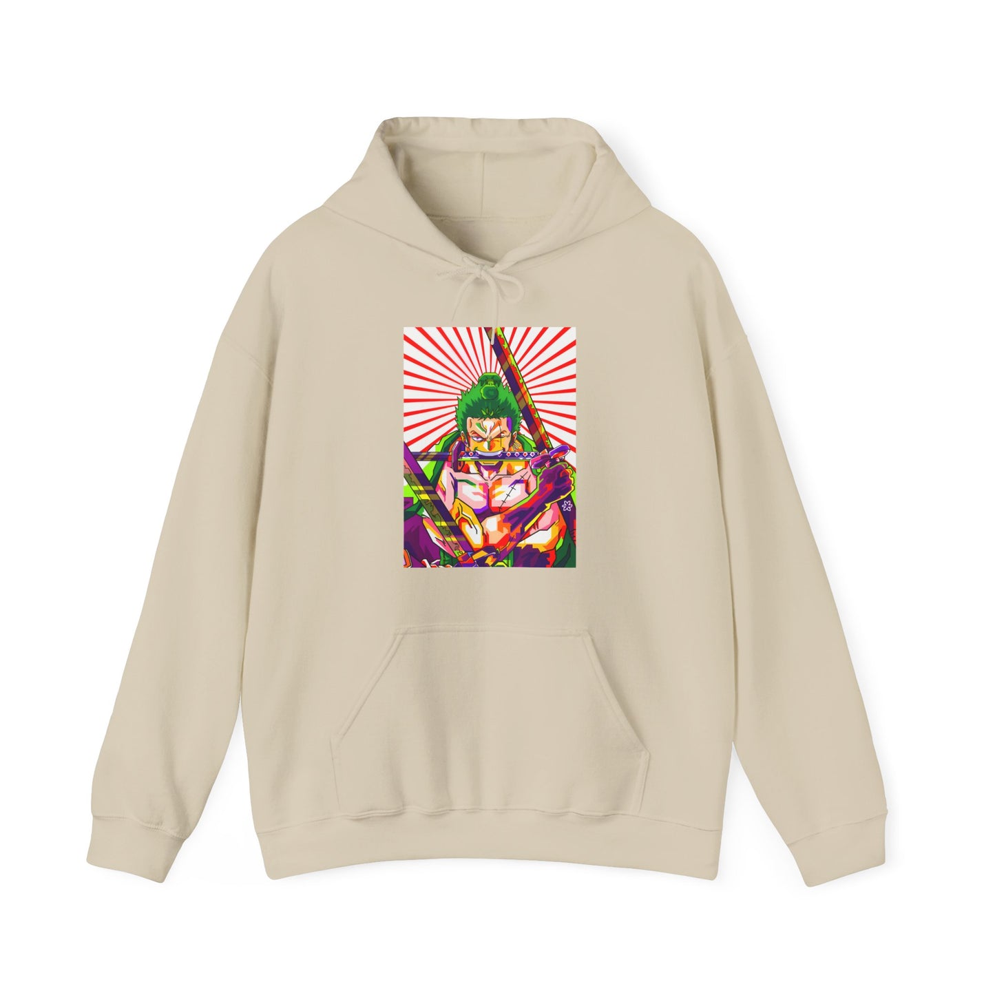 Zoro Style Hoodie – One Piece 100% Cotton Pullover for Anime & Samurai Fans