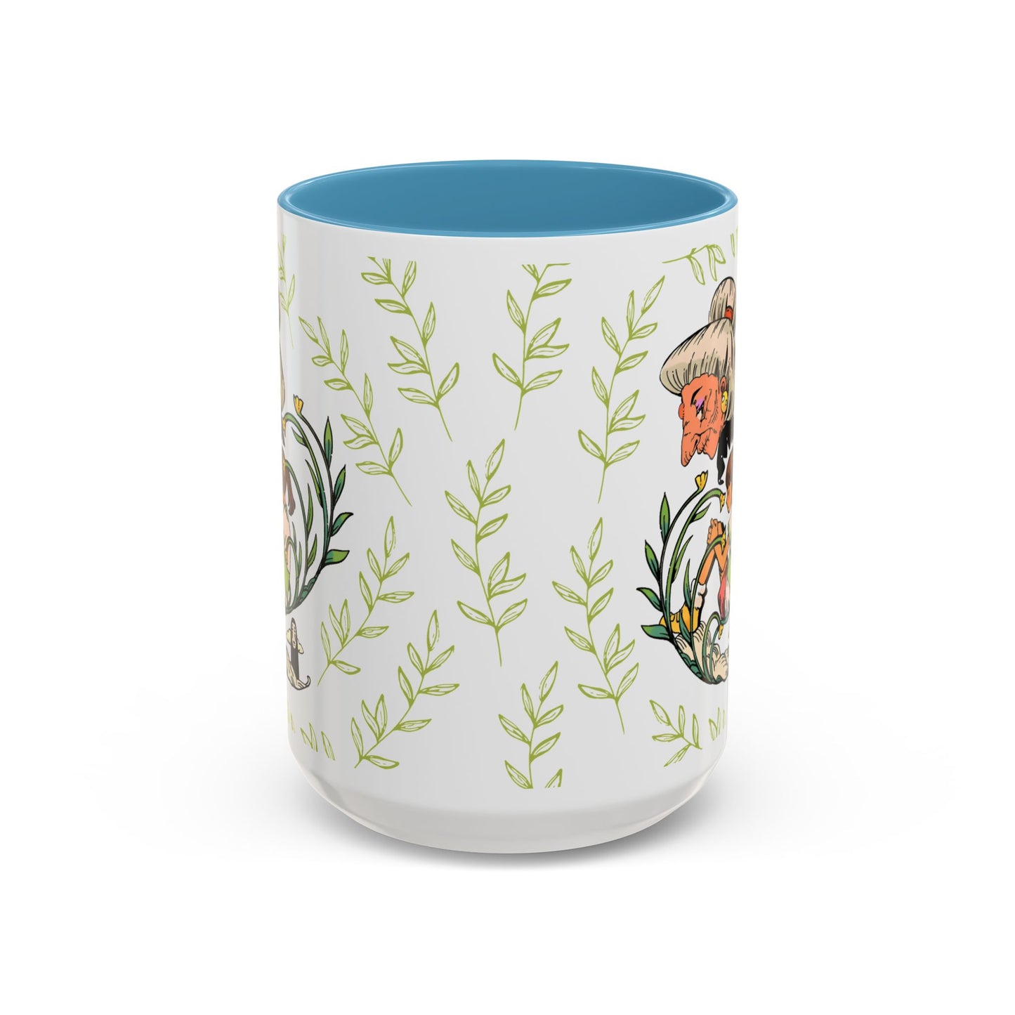 Spirited Away Chihiro Accent Mug – Studio Ghibli Coffee Cup with Colored Handle – 11oz & 15oz Ceramic Anime Gift