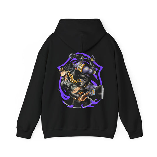 Jotaro Kujo Back Print Hoodie – 100% Cotton JoJo's Bizarre Adventure Anime Pullover