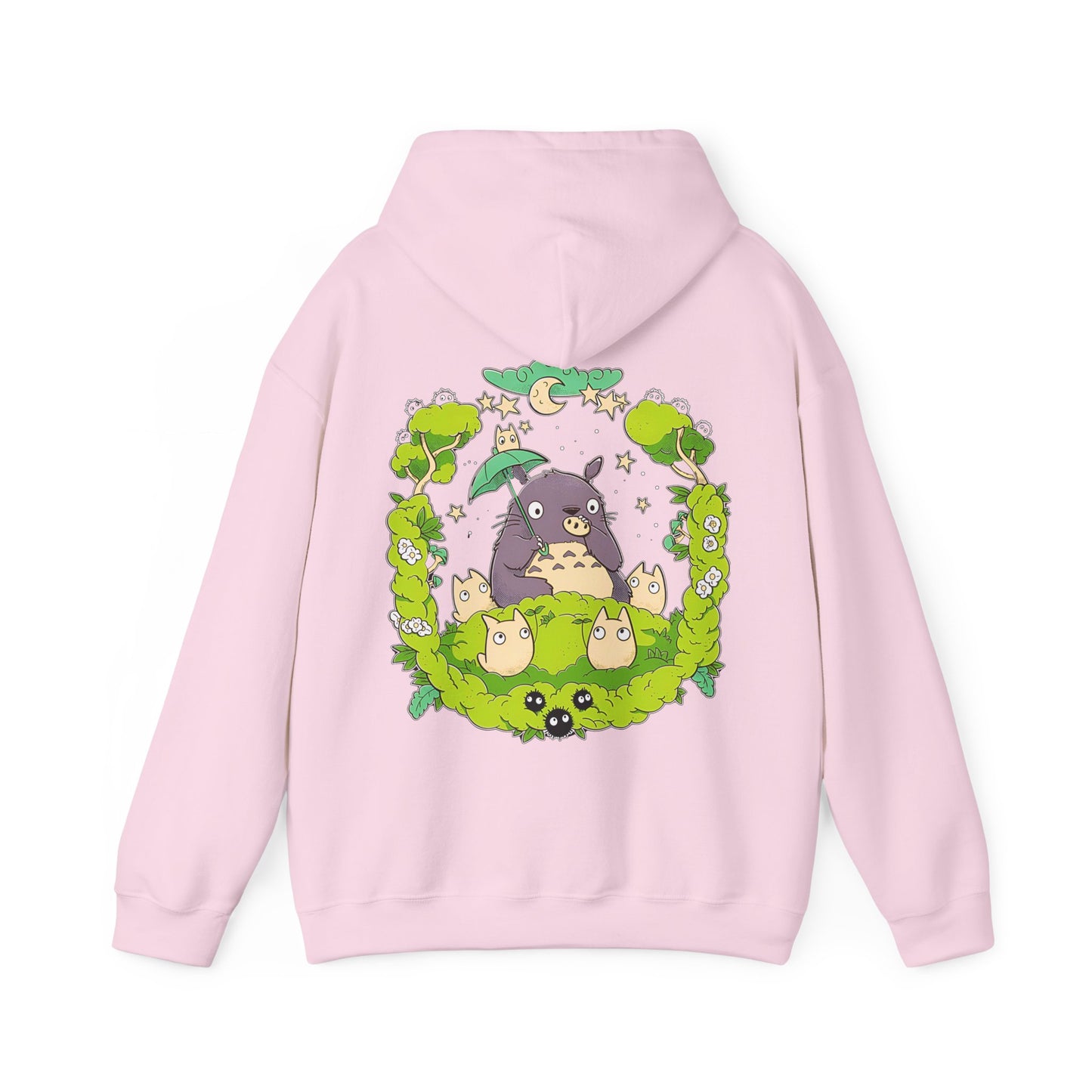 Totoro Forest Magic Back Print Hoodie – 100% Cotton Studio Ghibli Hoodie with Totoro Design