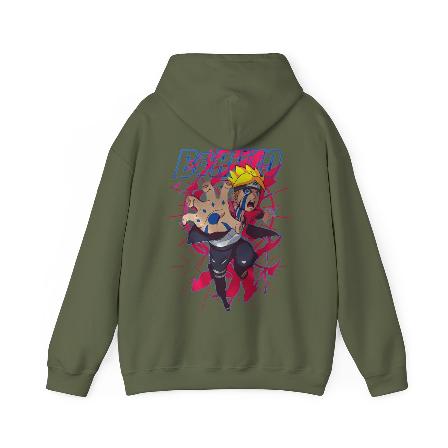 Boruto Naruto Next Generations Back Print Hoodie – 100% Cotton Anime Hoodie for Boruto Fans