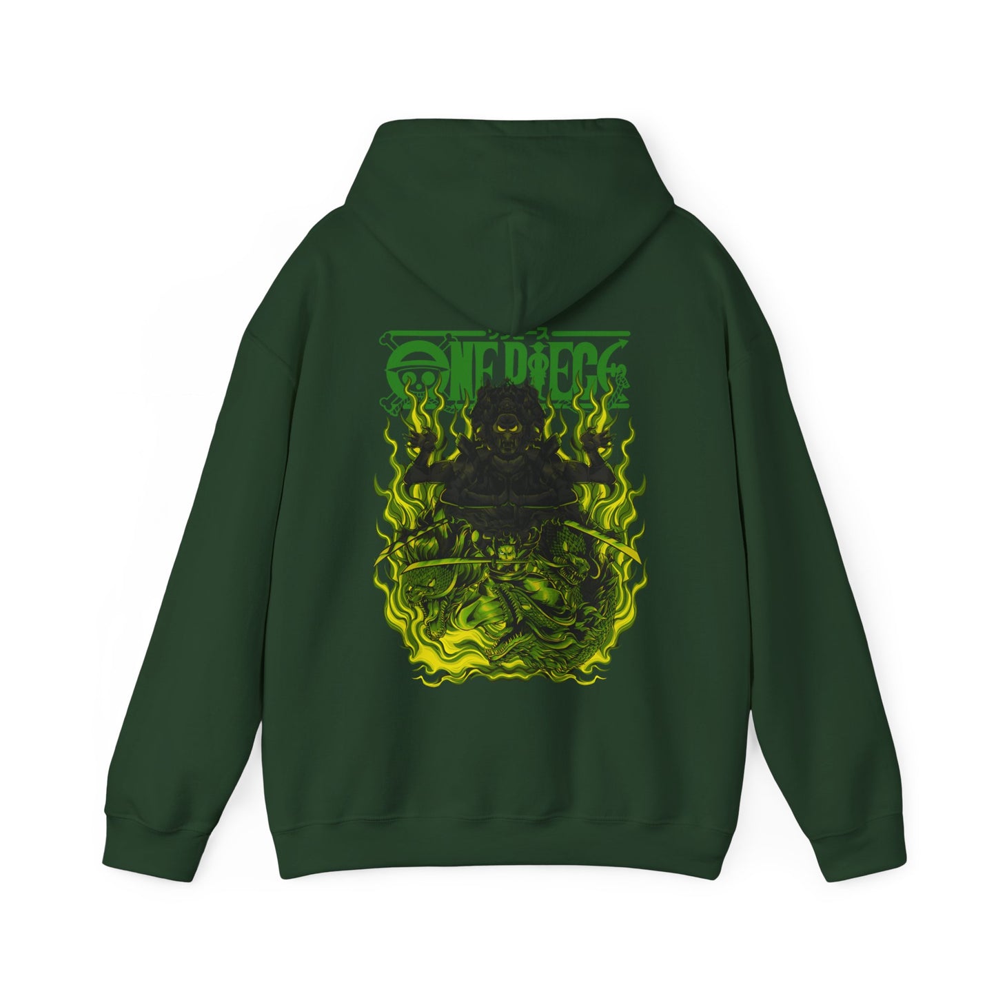 Roronoa Zoro One Piece Back Print Hoodie – 100% Cotton Anime Hoodie for Swordsman Fans