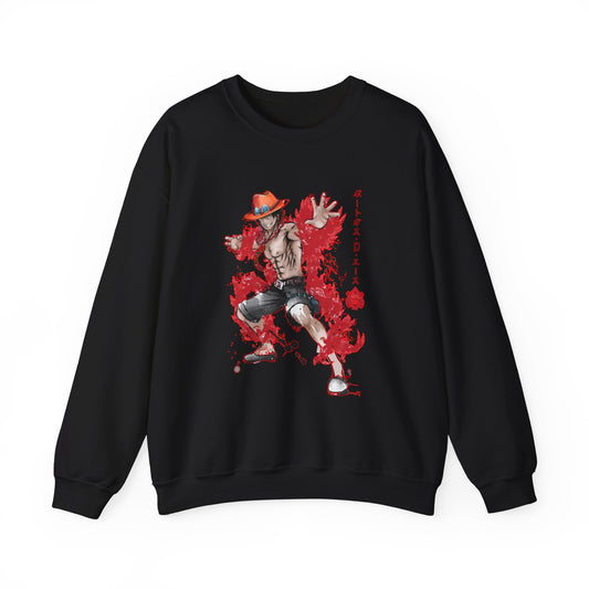 Portgas D. Ace Sweatshirt – 100% Cotton One Piece Anime Pullover for True Fans