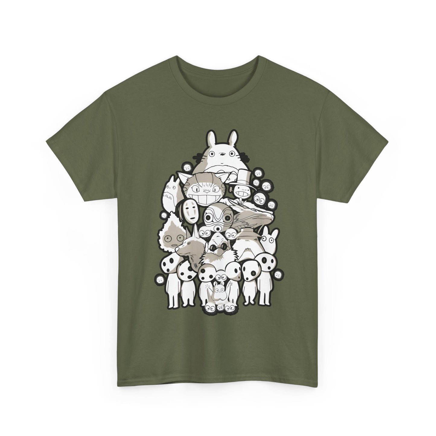 Totoro White Characters T-Shirt | 100% Cotton Studio Ghibli Anime Tee