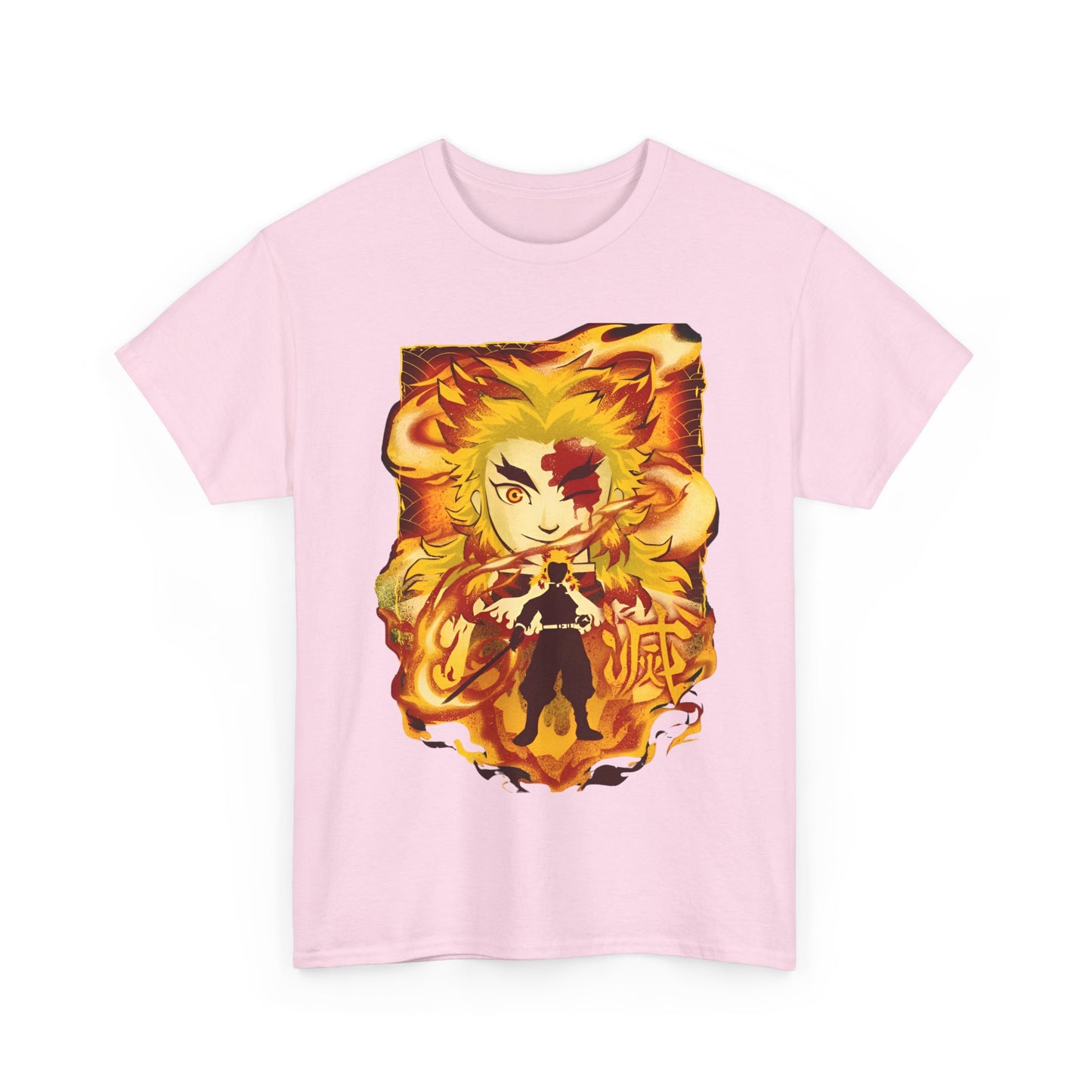 Kyojuro Rengoku Demon Slayer T-Shirt – 100% Cotton Anime Tee for Flame Hashira Fans