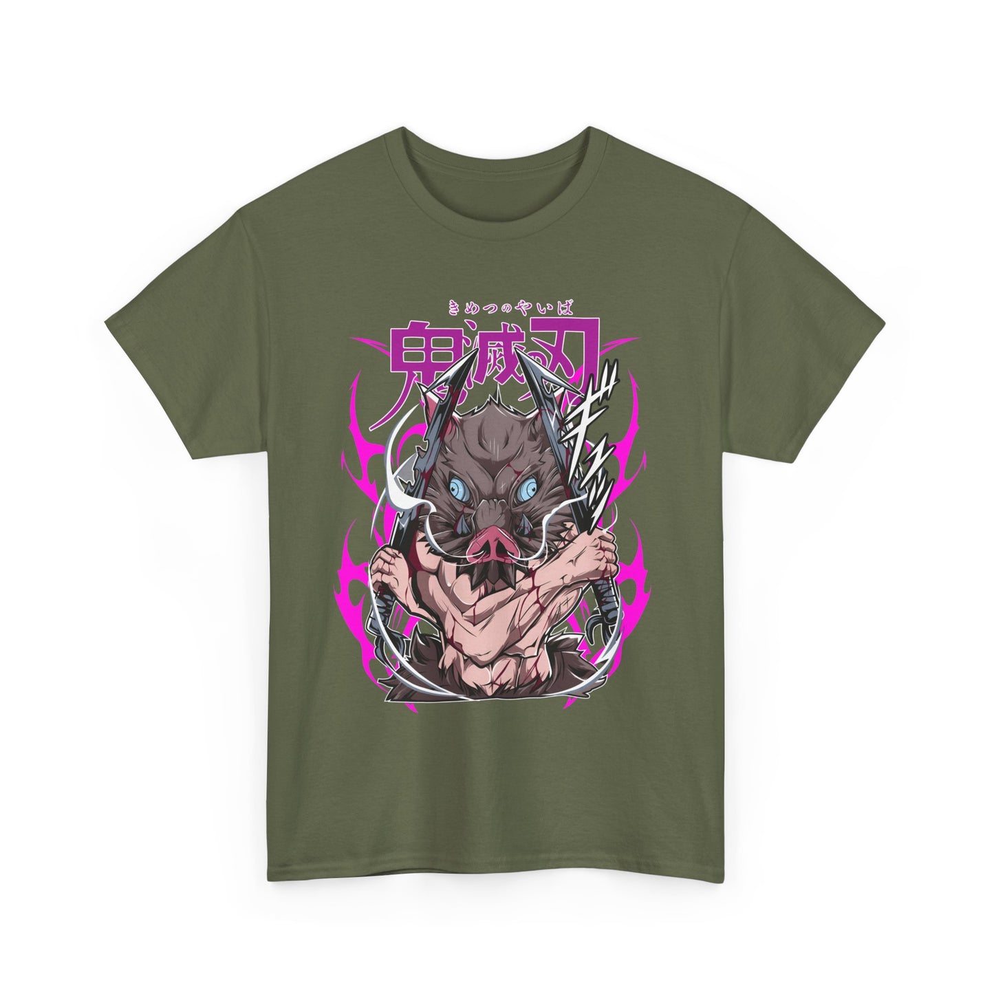 Inosuke Hashibira Demon Slayer T-Shirt – 100% Cotton Anime Tee for Boar Head Fans