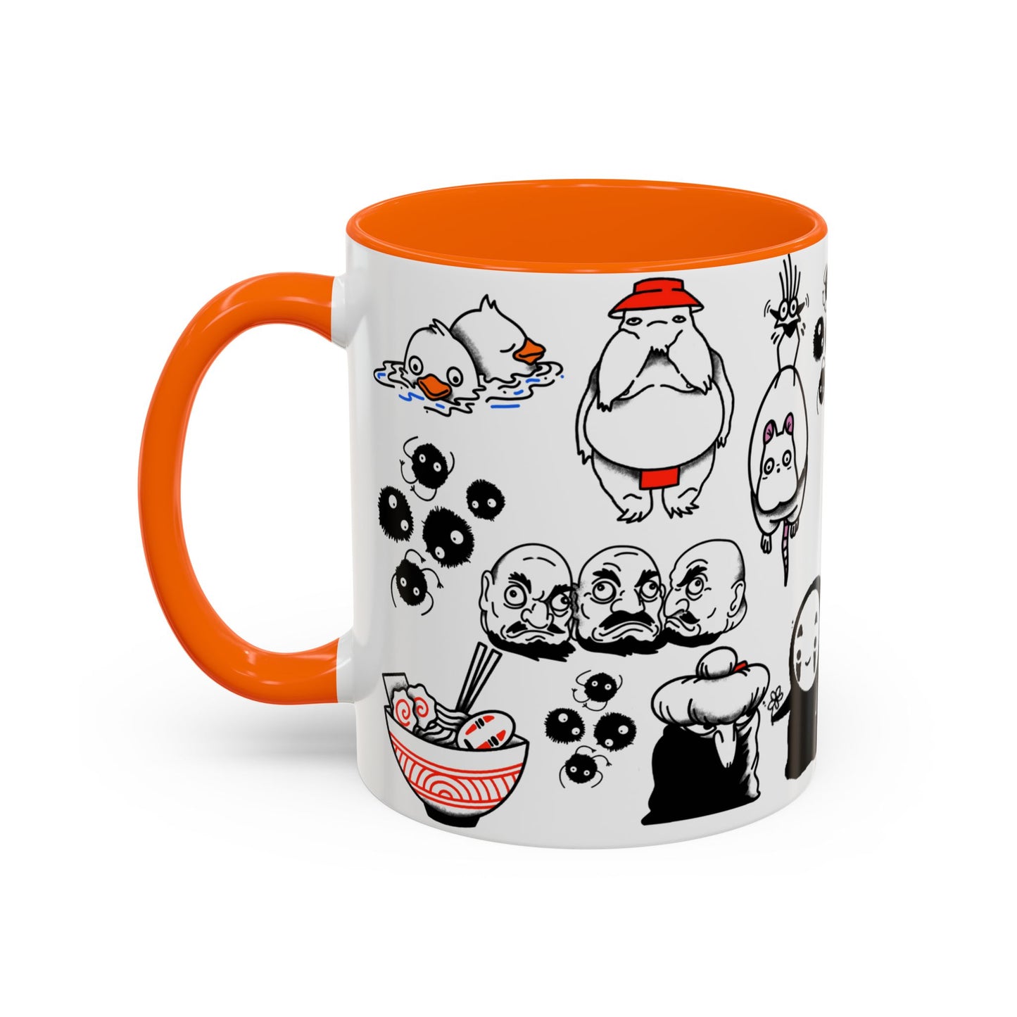 Spirited Away Moments Accent Mug – Color Handle Ghibli Cup 11oz & 15oz – Chihiro and Haku Anime Scene Gift