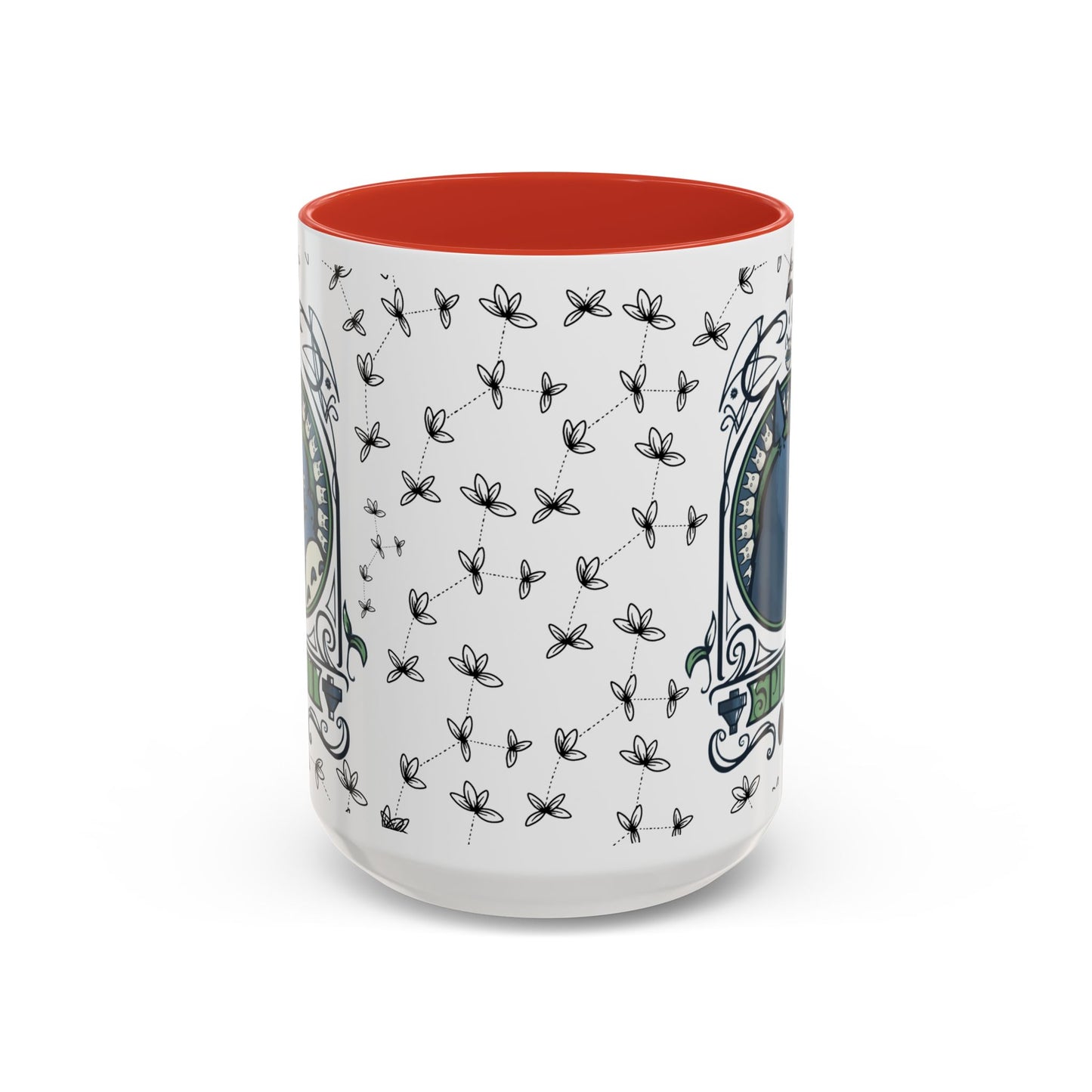 Totoro Spirited Ghibli Accent Handle Mug – 11oz & 15oz Anime Cup – Studio Ghibli Coffee Gift