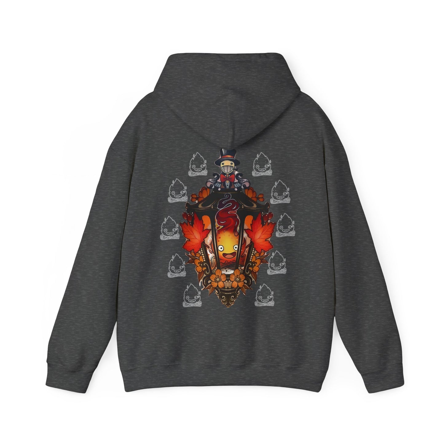 Calcifer Hoodie | Howl’s Moving Castle Back Print | 100% Cotton Studio Ghibli Sweatshirt