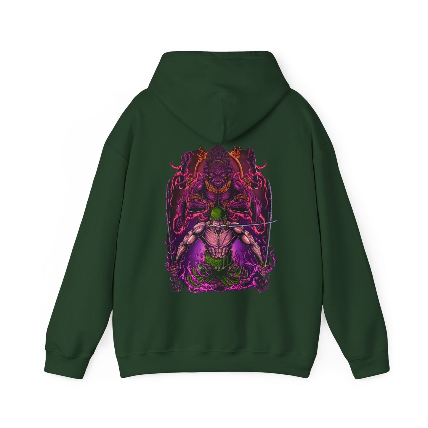 Roronoa Zoro Back Print Hoodie – 100% Cotton One Piece Anime Streetwear