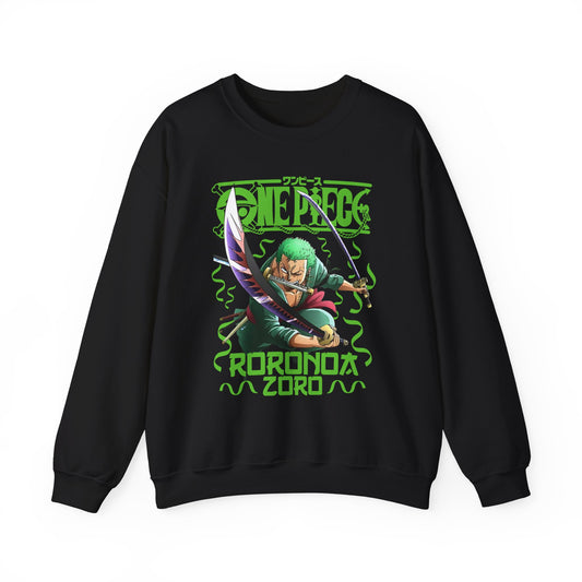 Roronoa Zoro Sword Sweatshirt – 100% Cotton One Piece Anime Pullover for Fans
