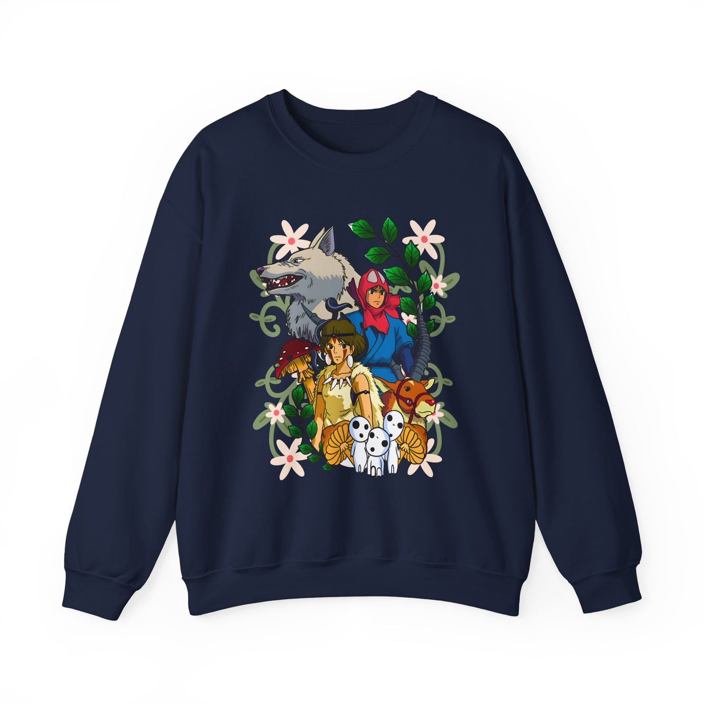 Princess Mononoke Art Cover Sweatshirt – 100% Cotton Studio Ghibli Anime Pullover