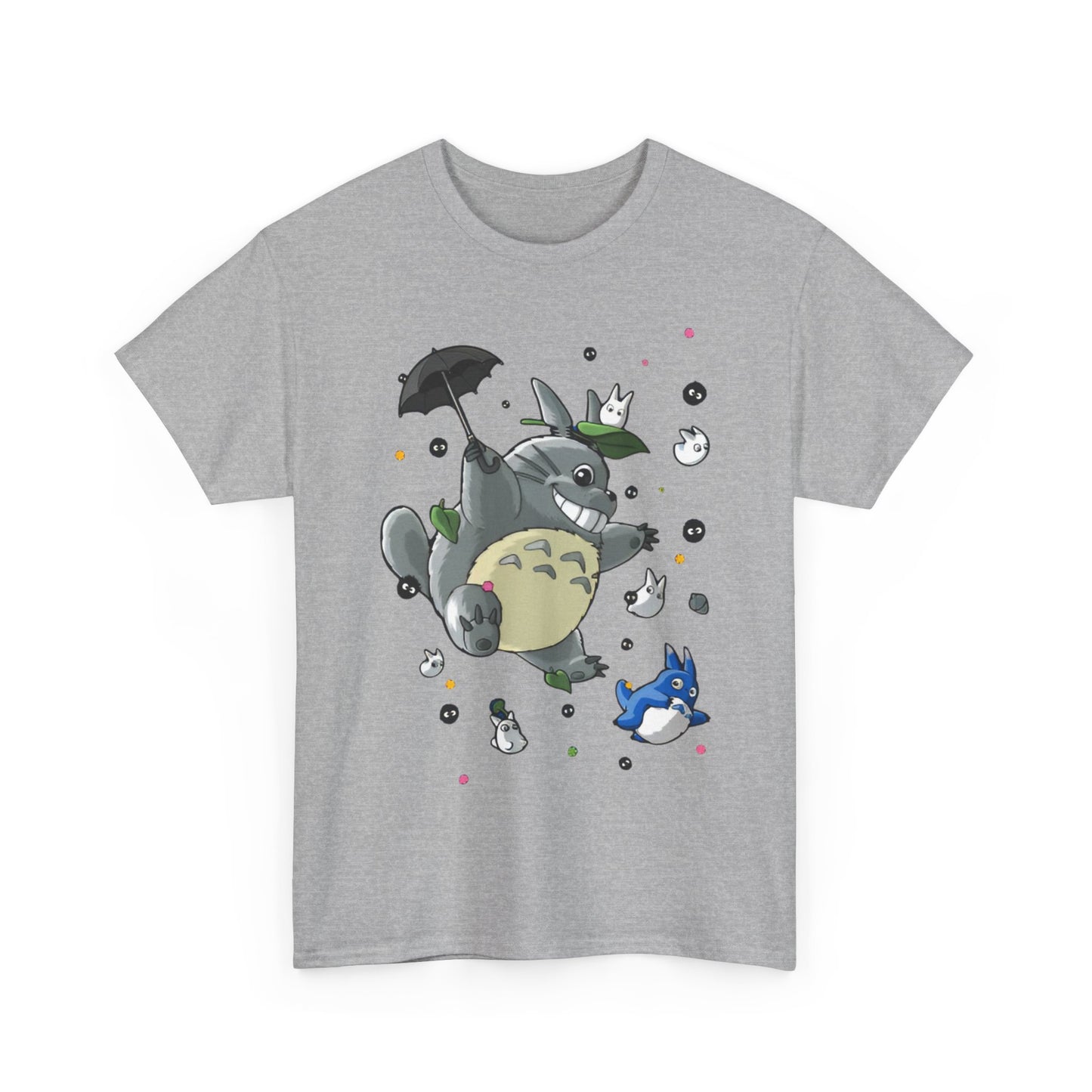 Totoro Umbrella Wind T-Shirt – 100% Cotton Studio Ghibli Anime Tee
