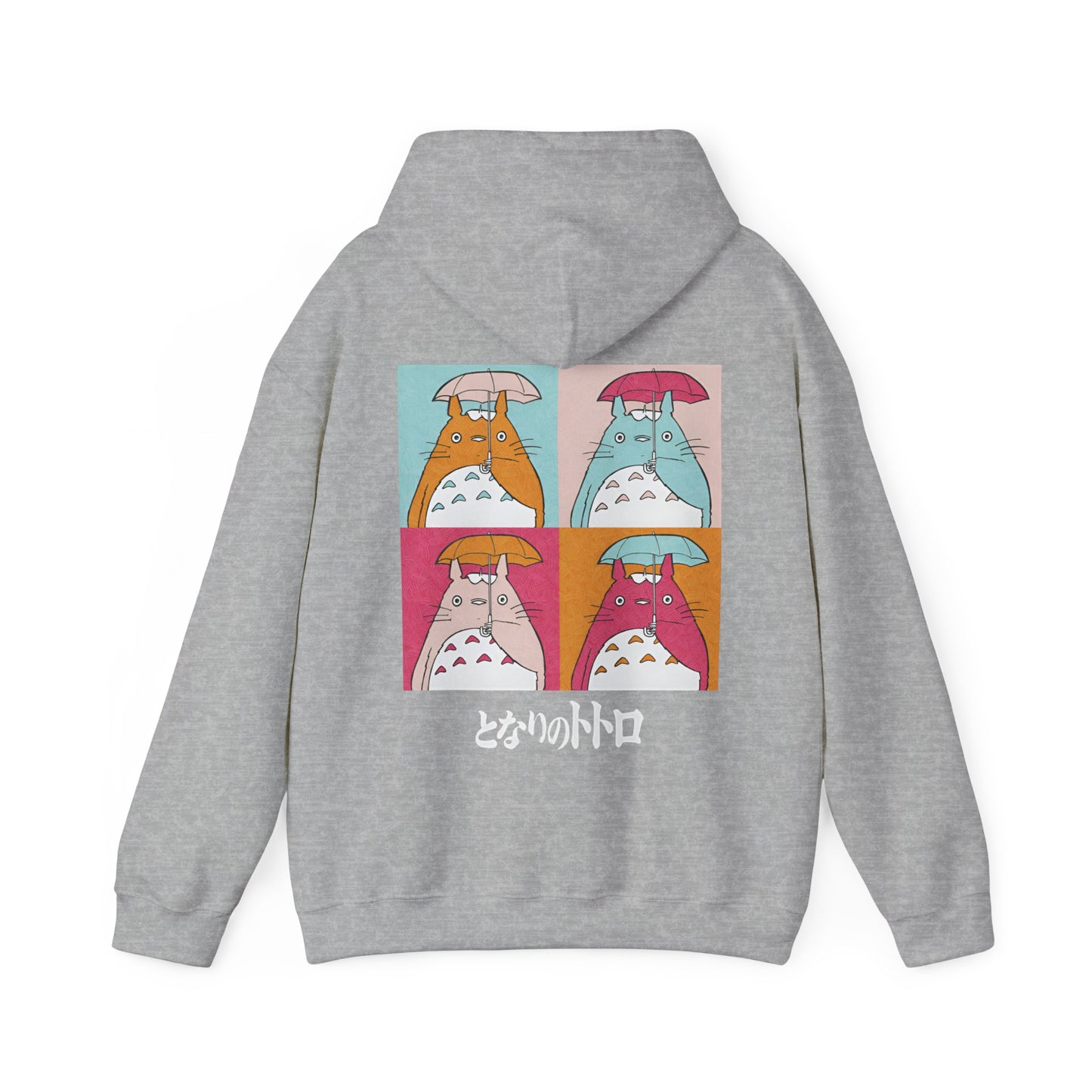 Totoro Aesthetic Art Collage Back Print Hoodie – 100% Cotton Studio Ghibli Inspired Hoodie