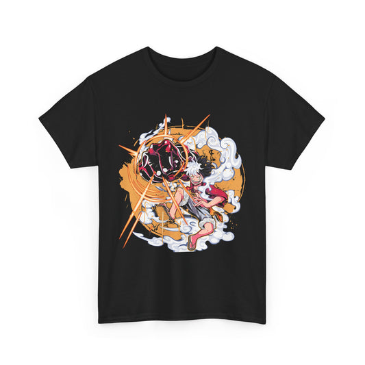 Power Luffy T-Shirt – 100% Cotton One Piece Anime Tee for True Fans