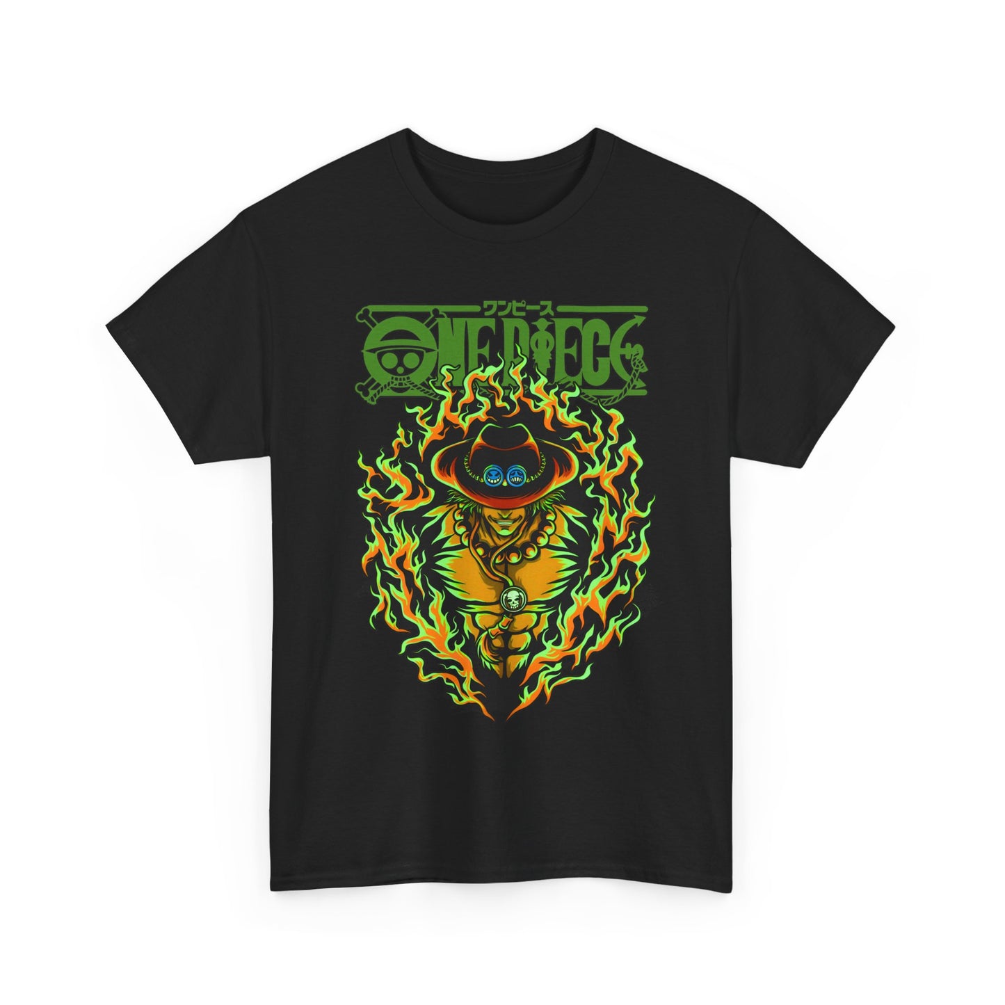 Portgas D. Ace One Piece T-Shirt – 100% Cotton Anime Tee for Fire Fist Fans