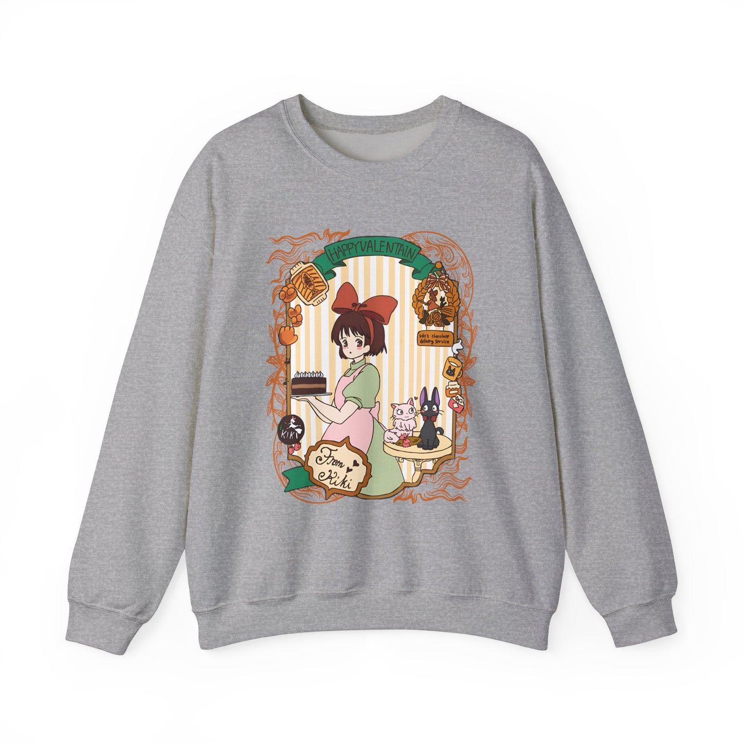 Kiki Happy Studio Ghibli Sweatshirt – 100% Cotton Kiki’s Delivery Service Pullover for Anime Fans