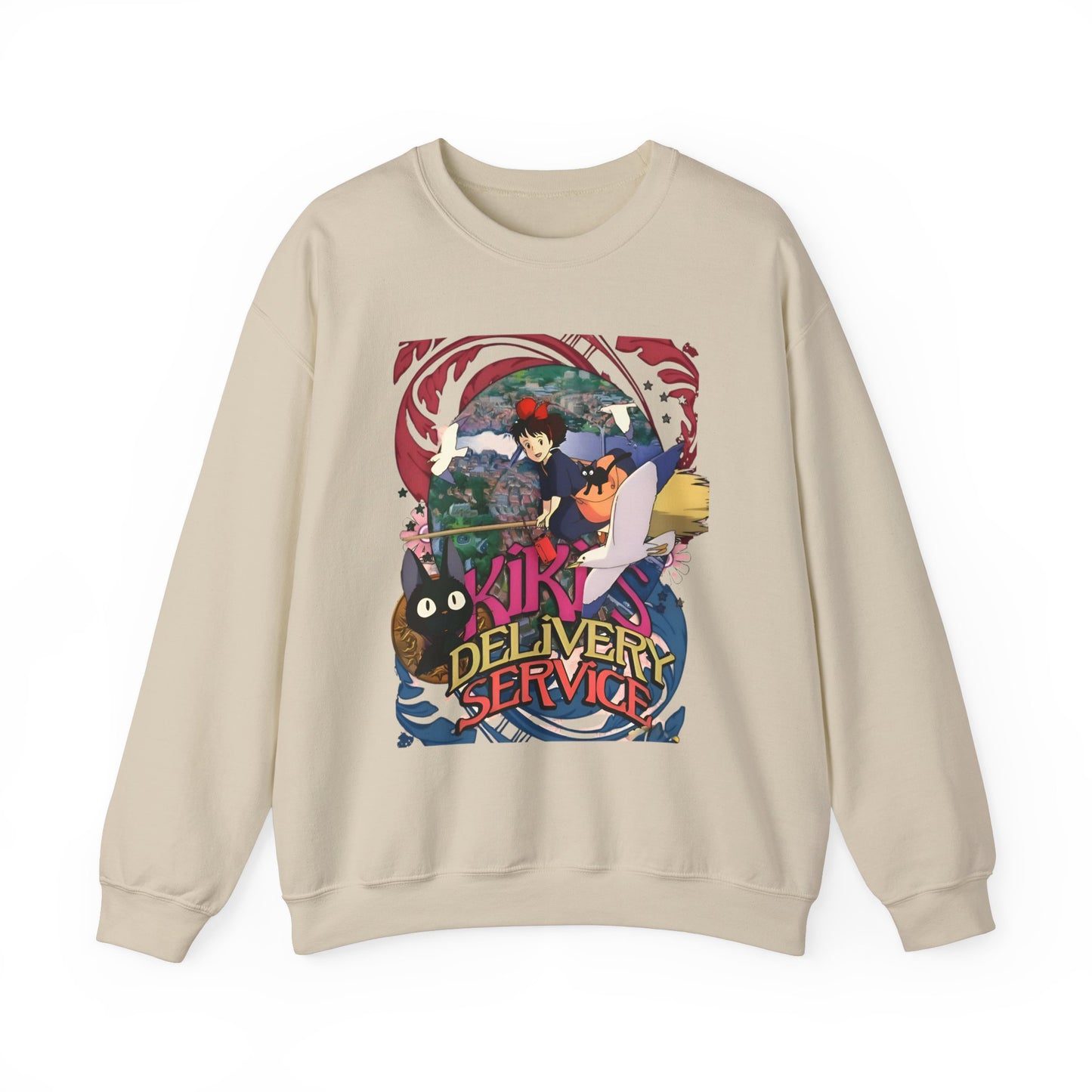 Kiki's Delivery Service Art Sweatshirt – 100% Cotton Cozy Studio Ghibli Anime Pullover