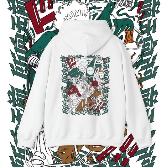 Rock Lee Naruto Back Print Hoodie – 100% Cotton Anime Streetwear