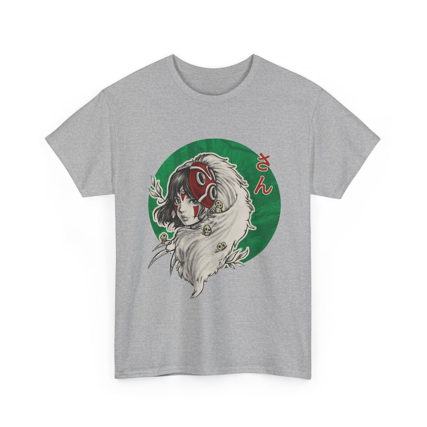 Princess Mononoke Green T-Shirt | Studio Ghibli Anime Cotton Tee