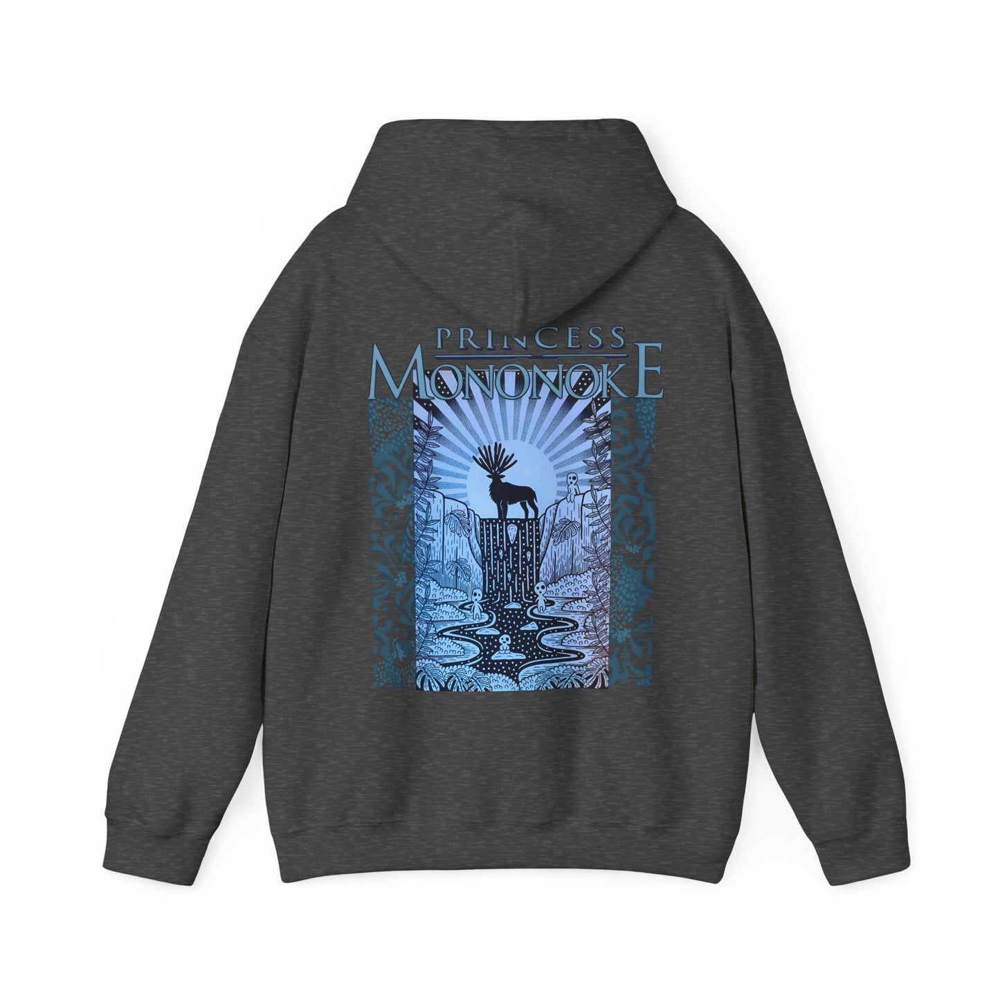 Mononoke Princess Forest Spirit Back Print Hoodie – 100% Cotton Studio Ghibli Anime Sweatshirt