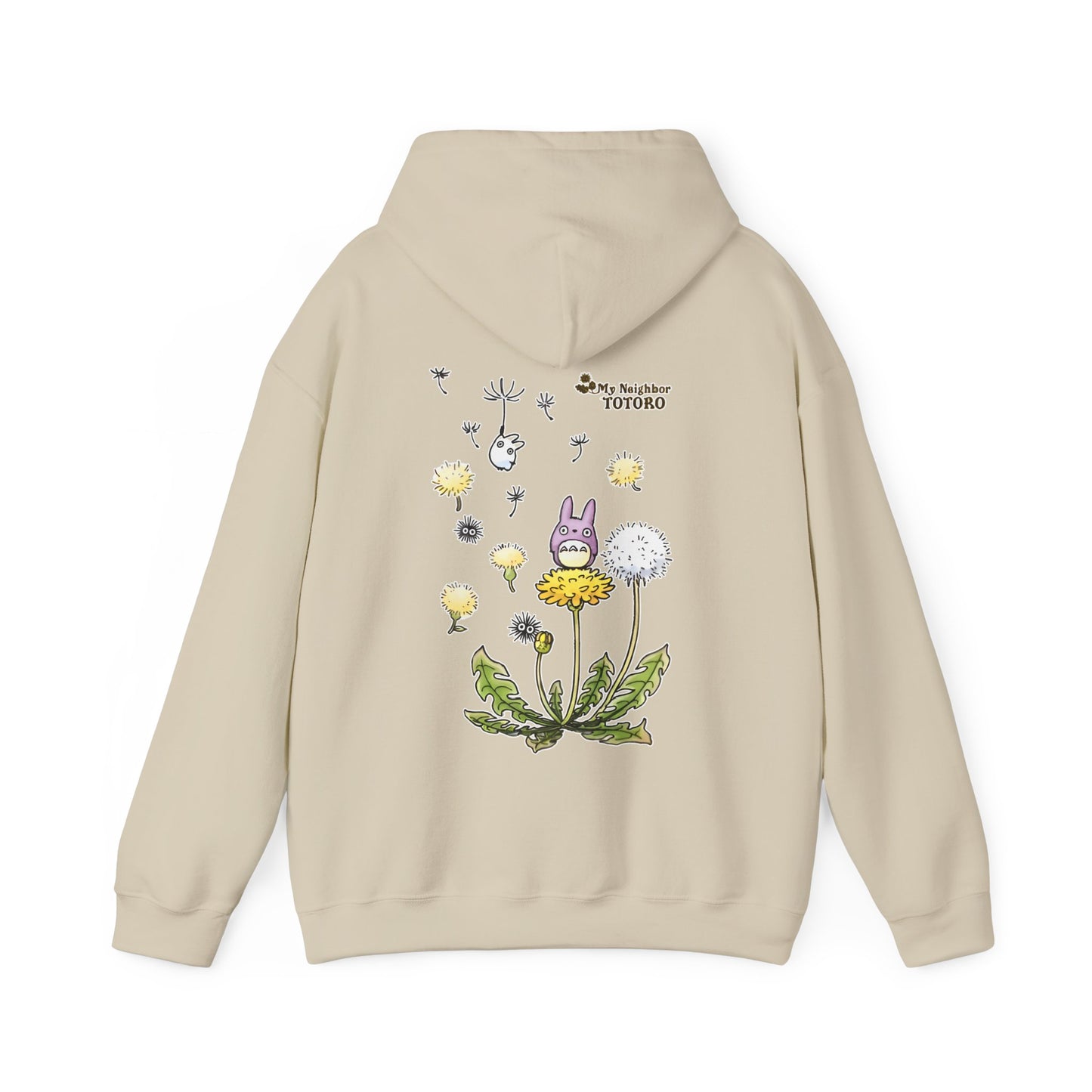 My Neighbor Totoro Woods Hoodie with Back Print – 100% Cotton Studio Ghibli Forest Design