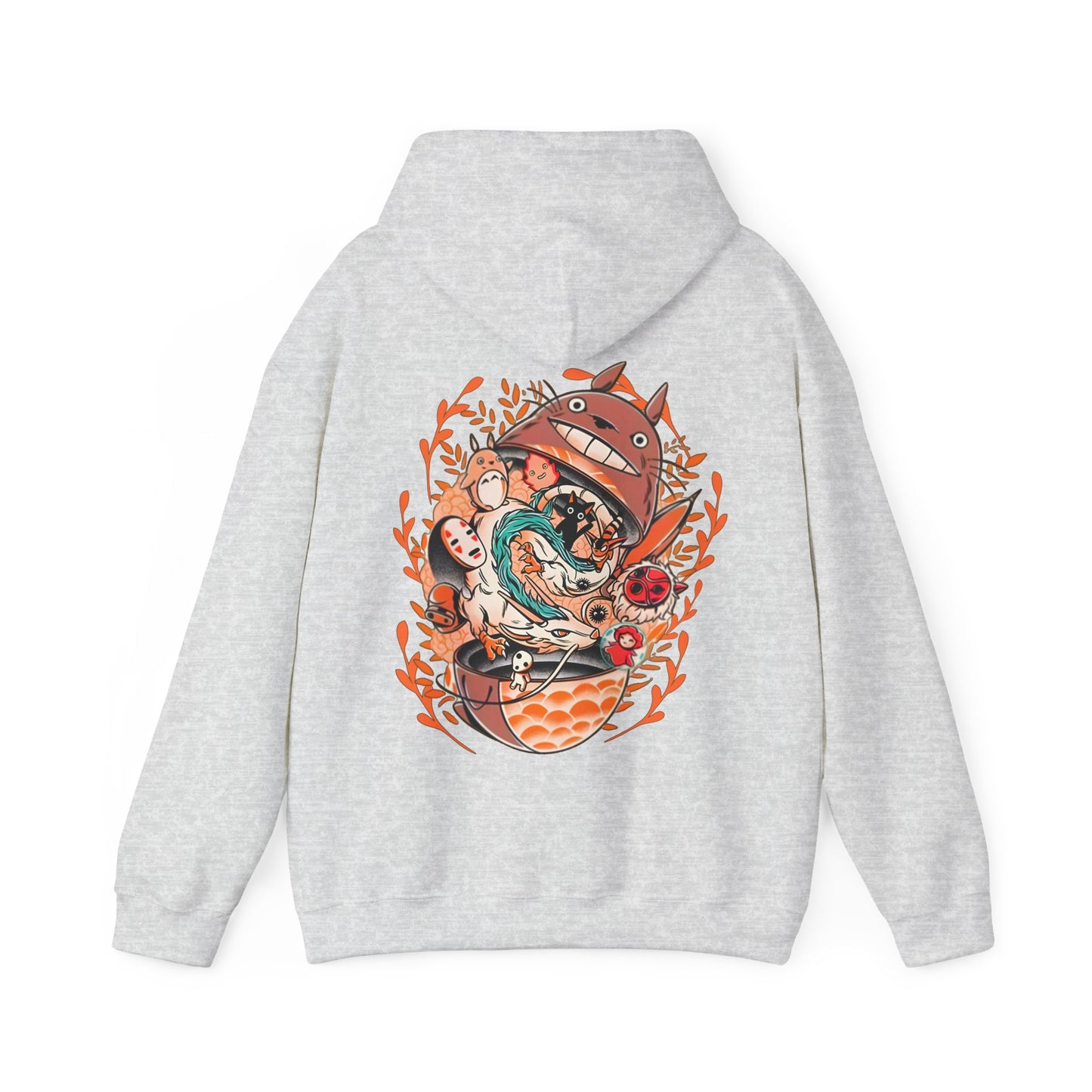 Totoro Matryoshka Back Print Hoodie – 100% Cotton Studio Ghibli Sweatshirt for Anime Fans