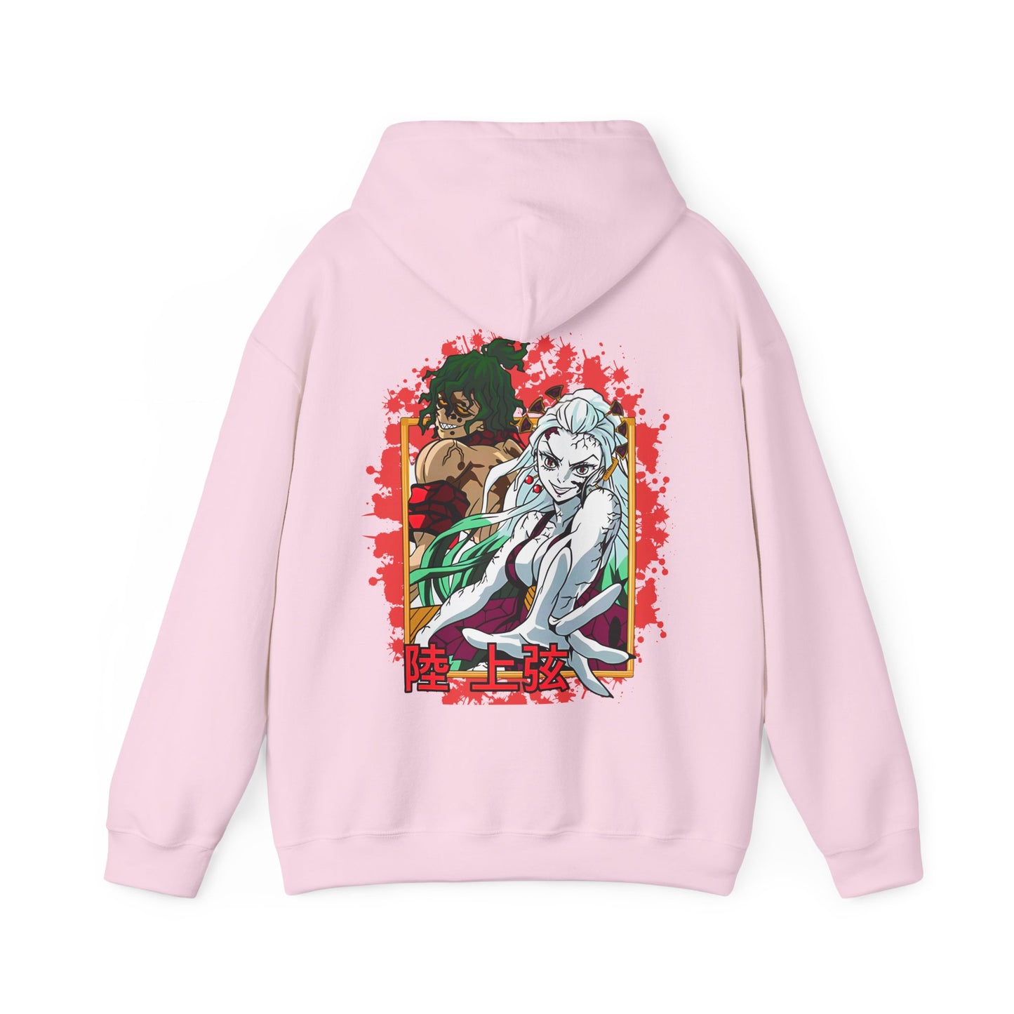 Daki Gyutaro Demon Slayer Back Print Hoodie – 100% Cotton Anime Hoodie for Upper Moon Fans