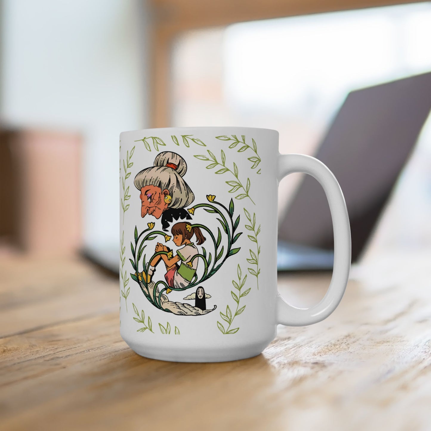 Spirited Away Chihiro Mug – Studio Ghibli Coffee Cup – 11oz & 15oz Ceramic Anime Gift for Fans