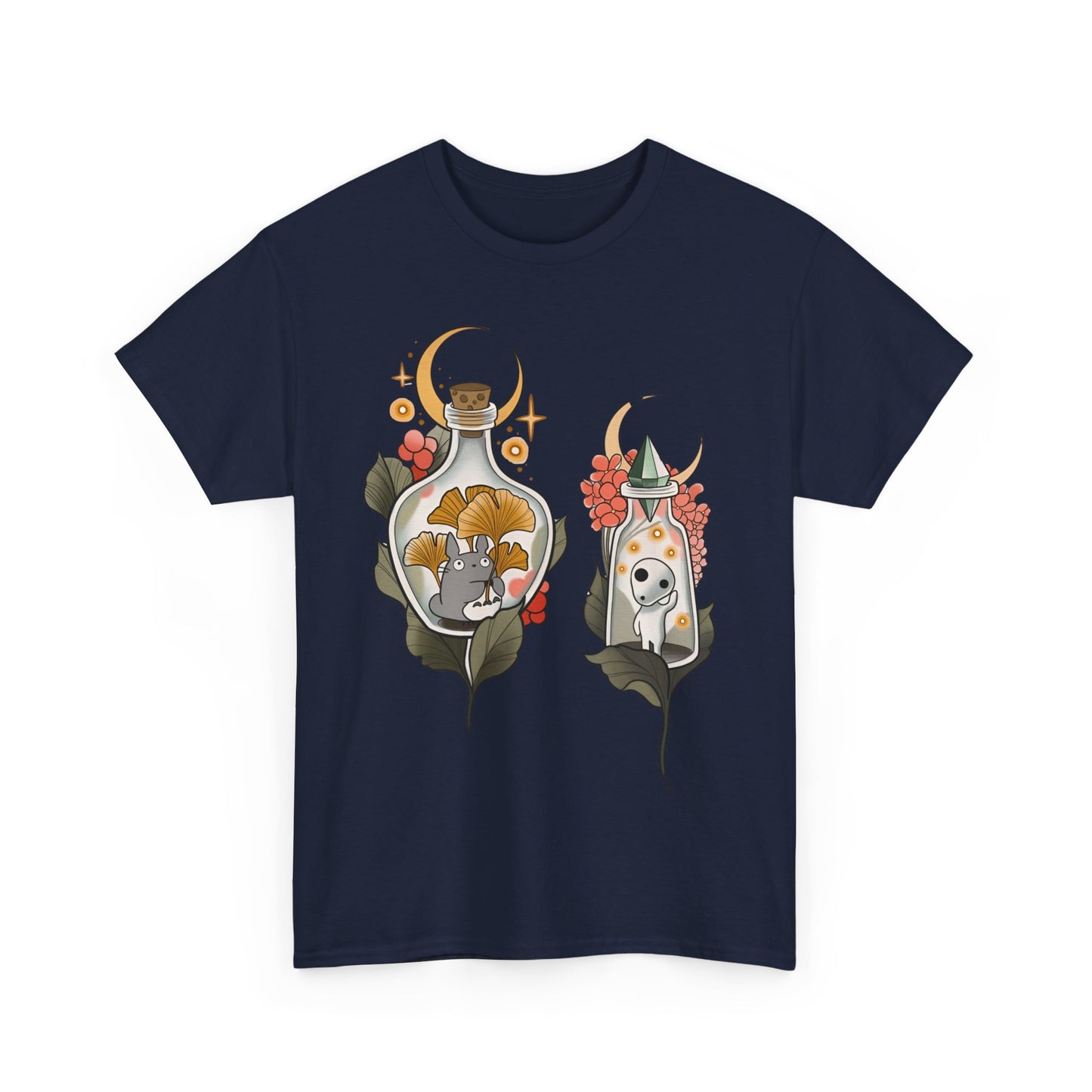 Ghibli Totoro Kodama Funny T-Shirt | 100% Cotton Studio Ghibli Anime Tee