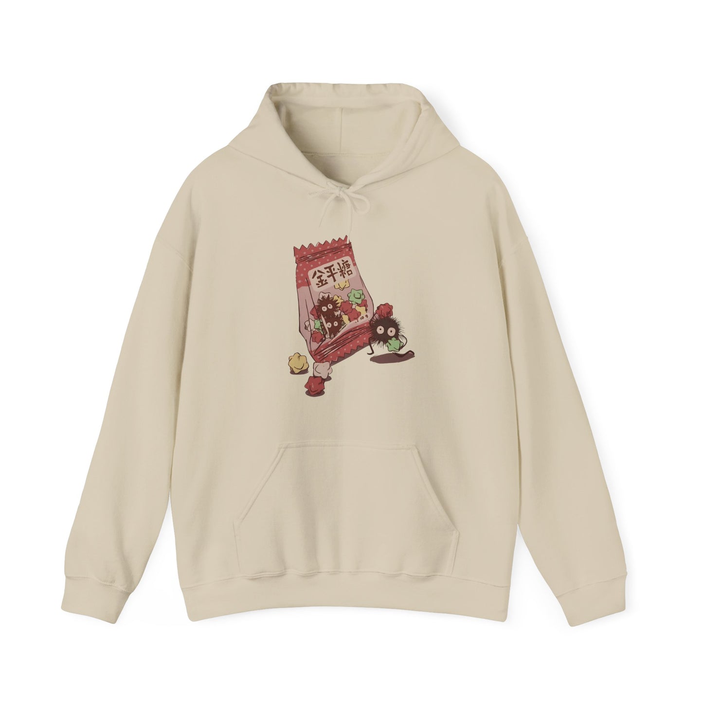Soot Sprites Candy Hoodie – 100% Cotton Studio Ghibli Anime Hoodie for Fans