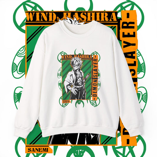 Sanemi Shinazugawa Hashira Sweatshirt | Demon Slayer | 100% Cotton Anime Pullover