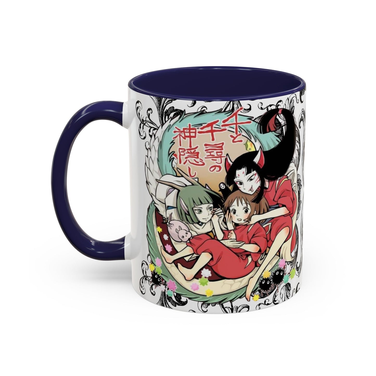 Spirited Away Cool Accent Mug – Studio Ghibli Color Handle Coffee Cup – 11oz & 15oz Ceramic Gift for Anime Fans